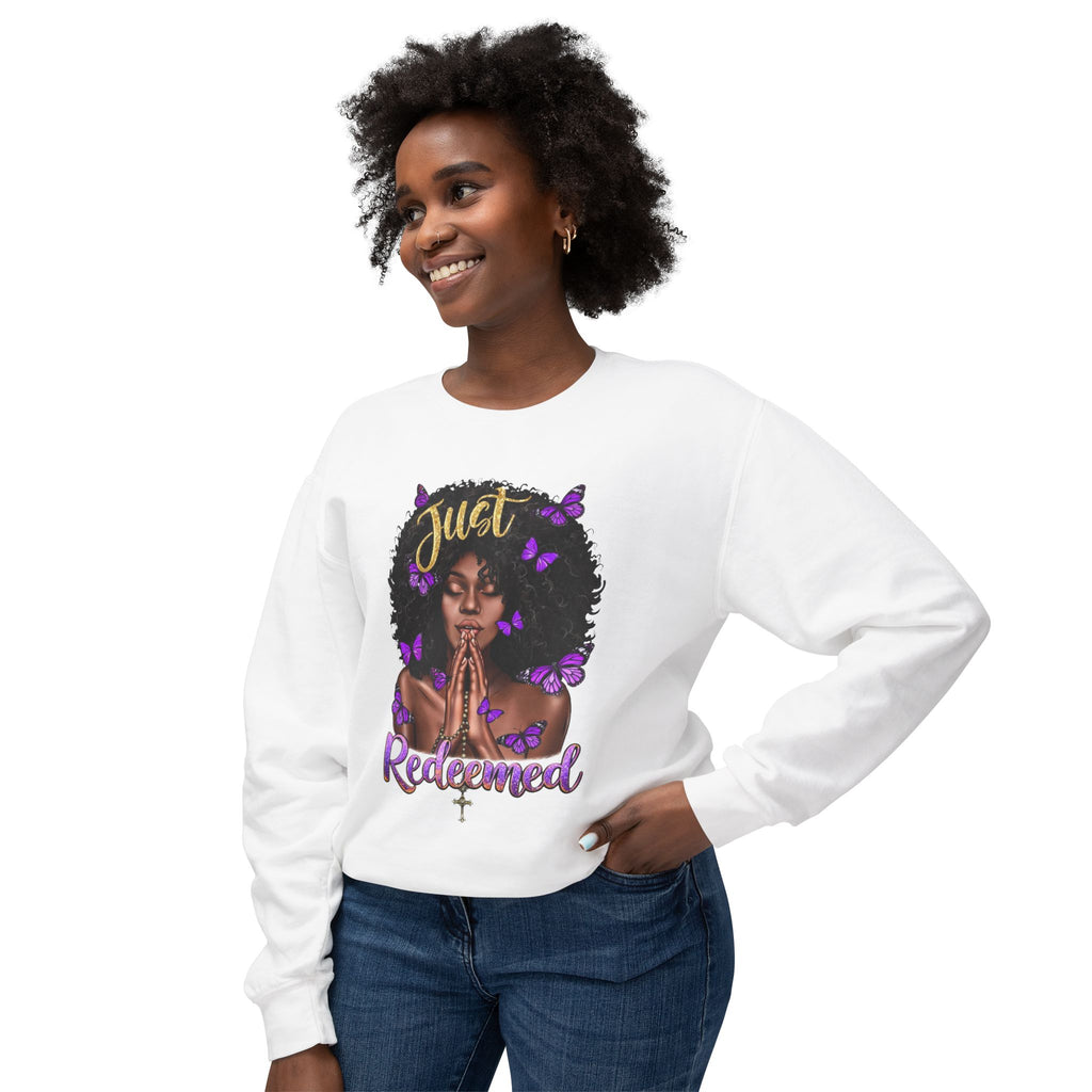 Redeemed Christian Afro Woman T-Shirt – Faith-Based Butterfly Design, Inspirational Black Woman Graphic Tee, Spiritual Gift for Women