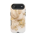 Dove Protection Phone Case — Elegant White Dove Floral iPhone Cover