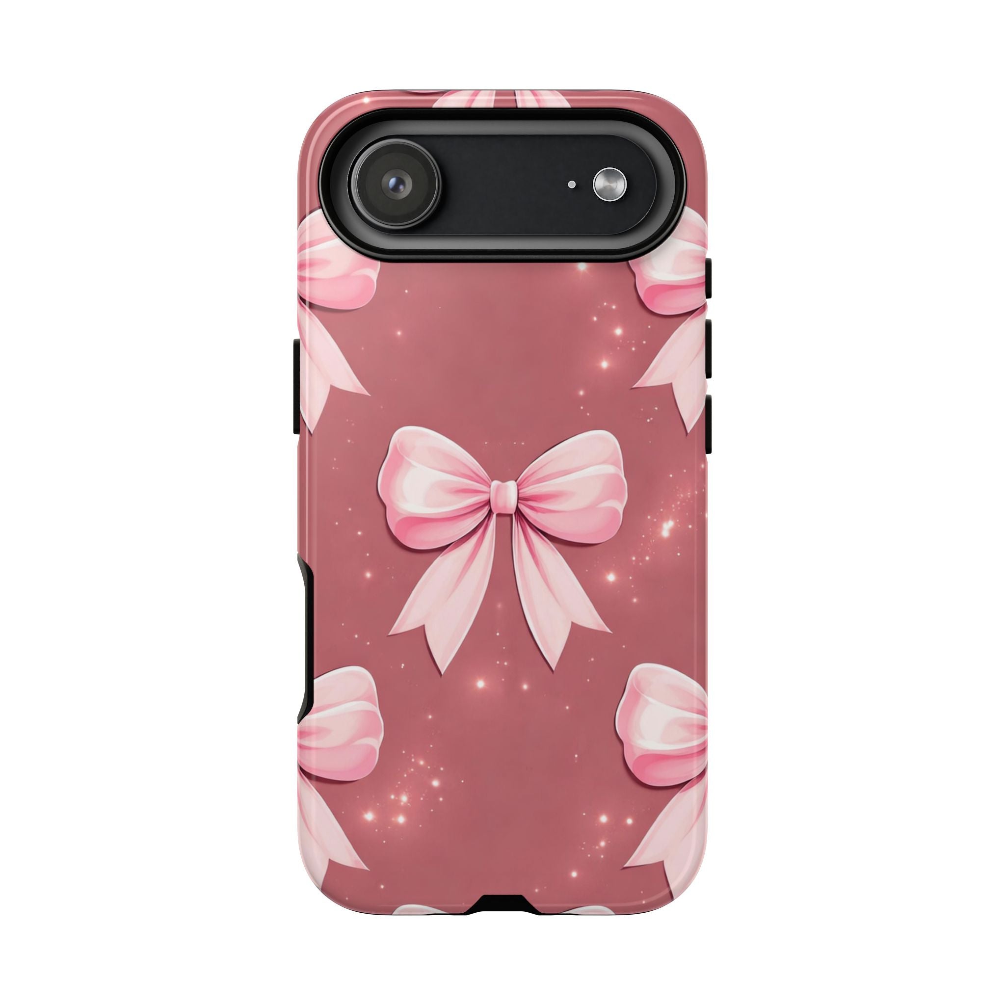 Pink Bow Phone Case, Coquette Aesthetic iPhone & Samsung Case, Cute Girly Pattern Case, Soft Girl Feminine Phone Cover