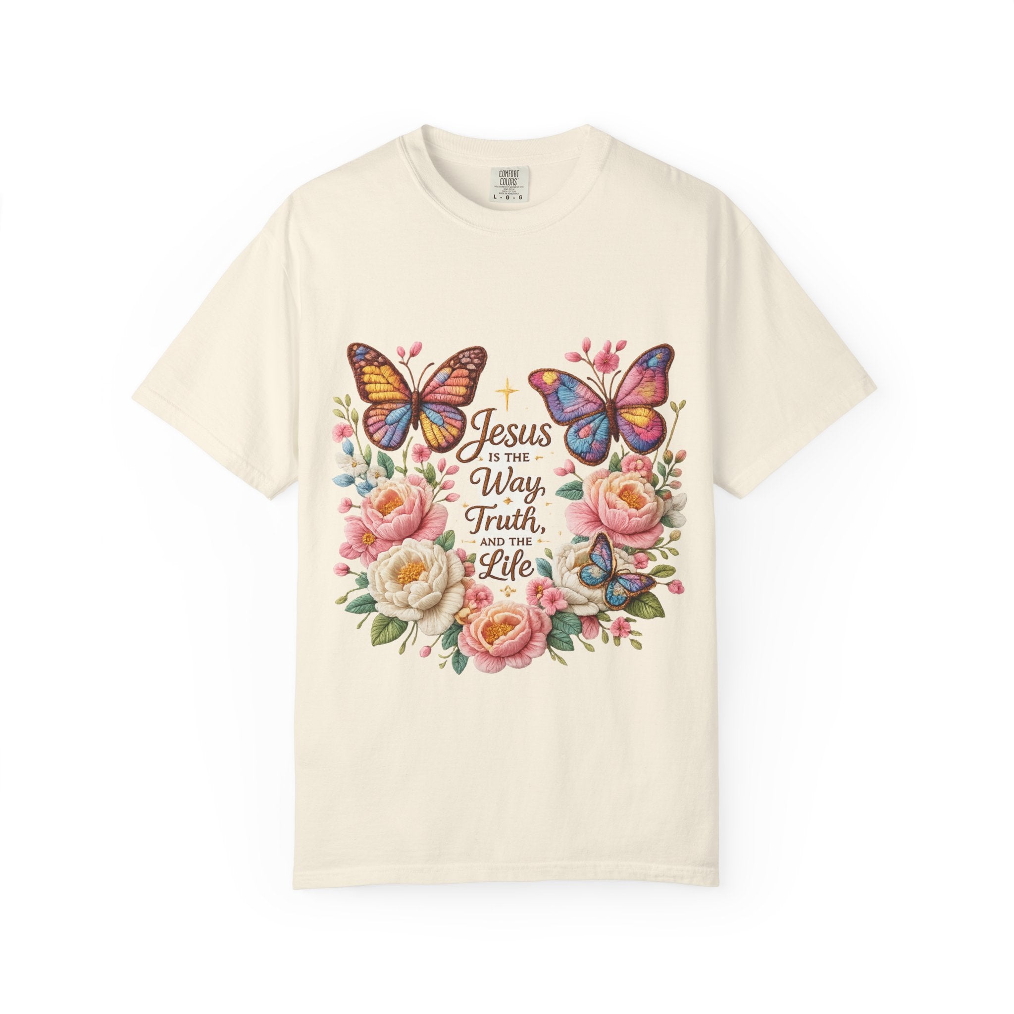 The One in Me Is Greater Shirt – Christian Crochet Style Graphic Tee, Faith Based Inspirational Bible Verse Shirt, Cute Religious Gift for Women