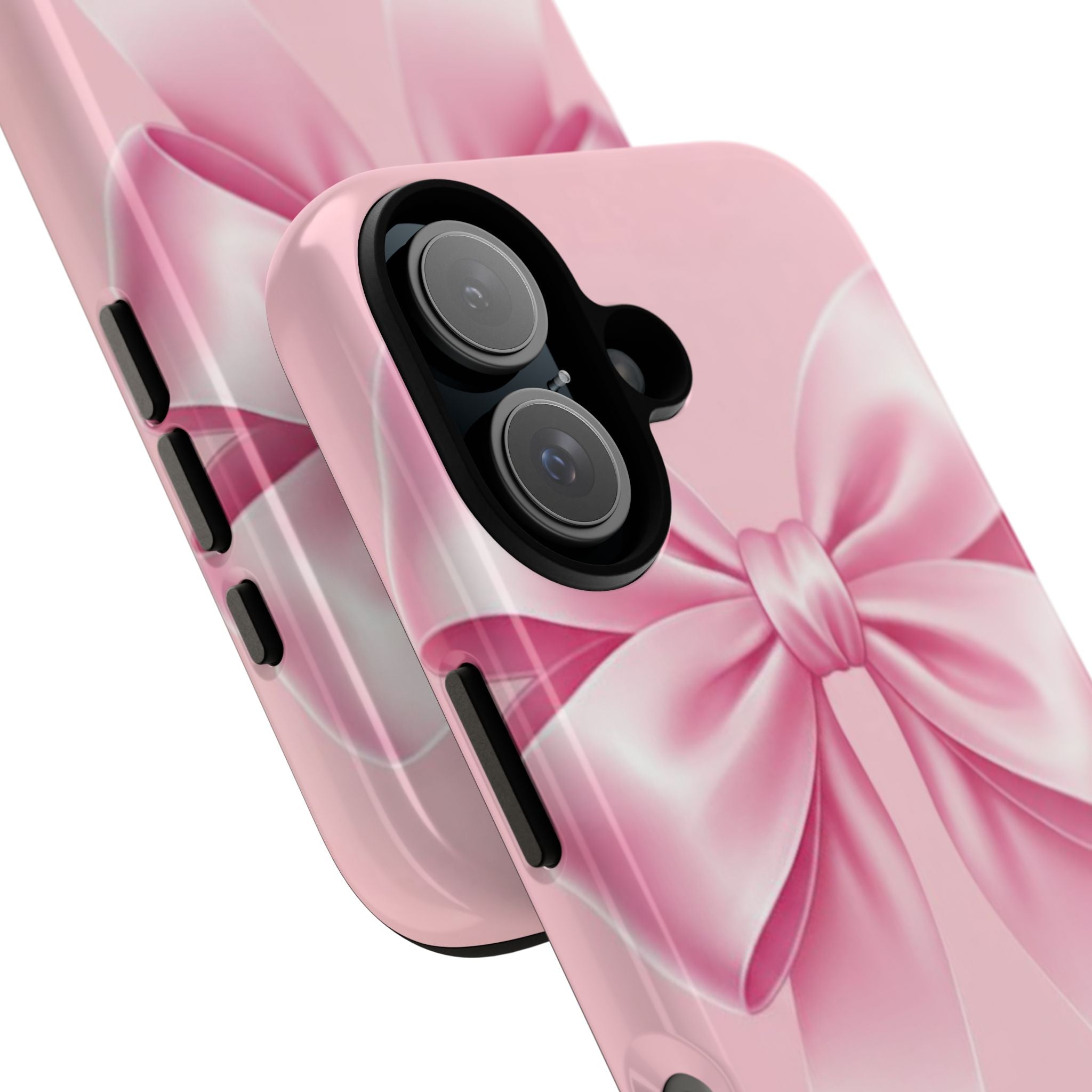 Coquette Pink Bow Phone Case, Cute Aesthetic iPhone Case, Soft Girl Bow Cover, Feminine Girly Phone Case