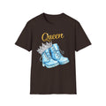 Queen Light Blue Boots Shirt – Pink Crown Graphic Tee, Cute Girly Streetwear, Fashion Queen Outfit, Trendy Women’s Statement T-Shirt
