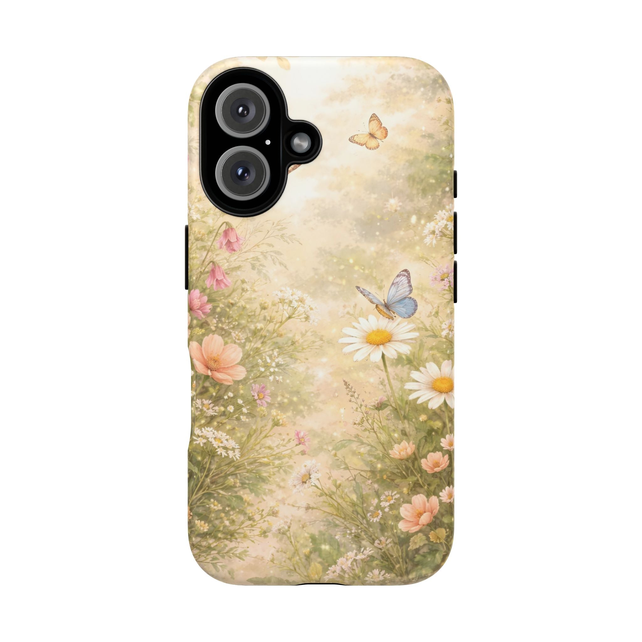 Cottagecore Wildflower Butterfly Phone Case – Vintage Floral Nature Aesthetic iPhone Case, Dreamy Woodland Flower Phone Cover