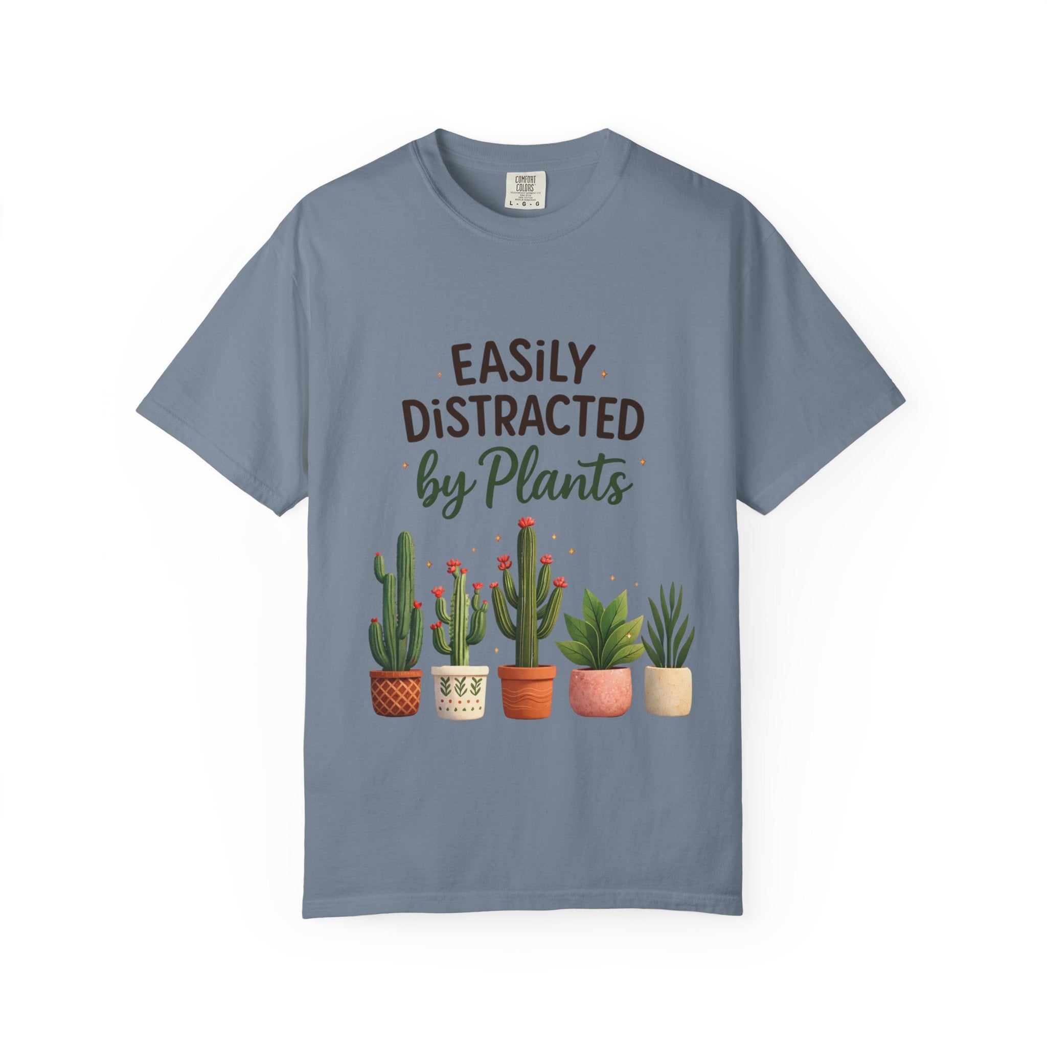 Easily Distracted By Plants Shirt, Plant Lover T-Shirt, Funny Plant Mom Tee, Botanical Lover Gift, Succulent Cactus Shirt, Unisex Graphic Tee