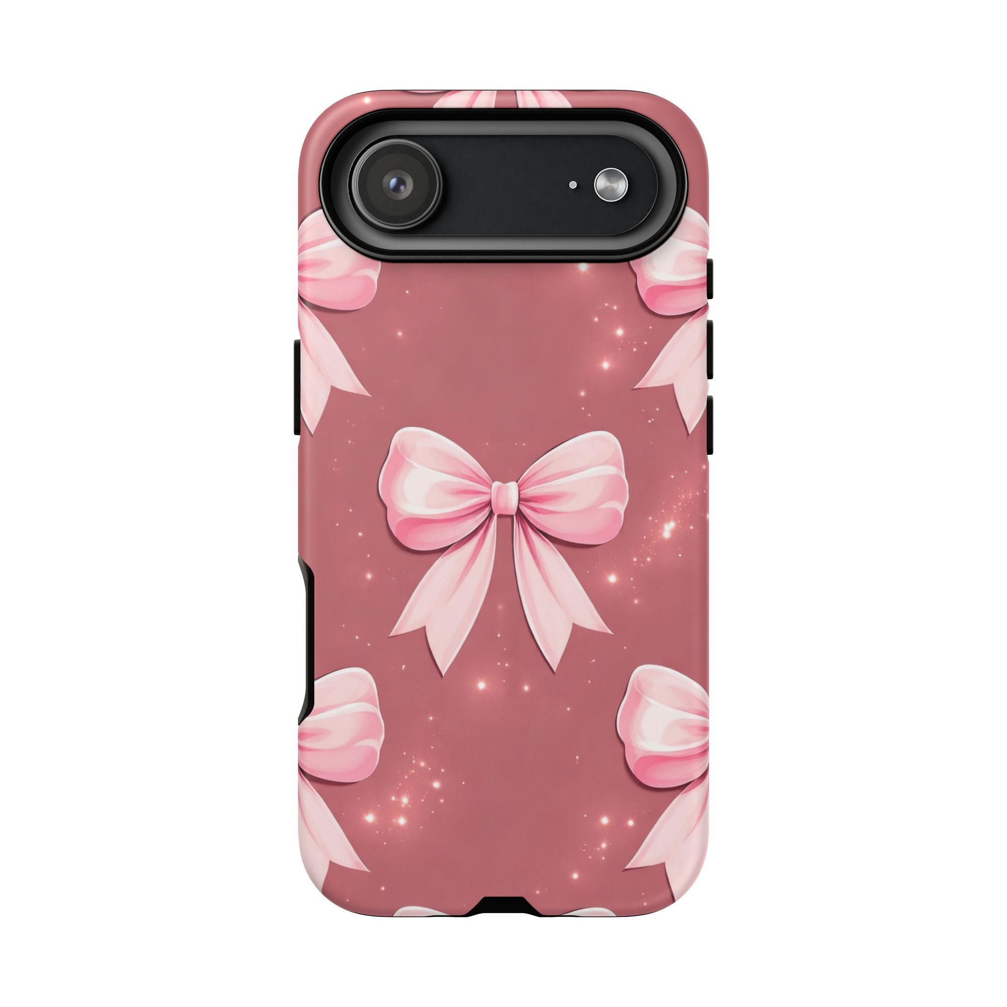 Pink Bow Phone Case, Coquette Aesthetic iPhone & Samsung Case, Cute Girly Pattern Case, Soft Girl Feminine Phone Cover