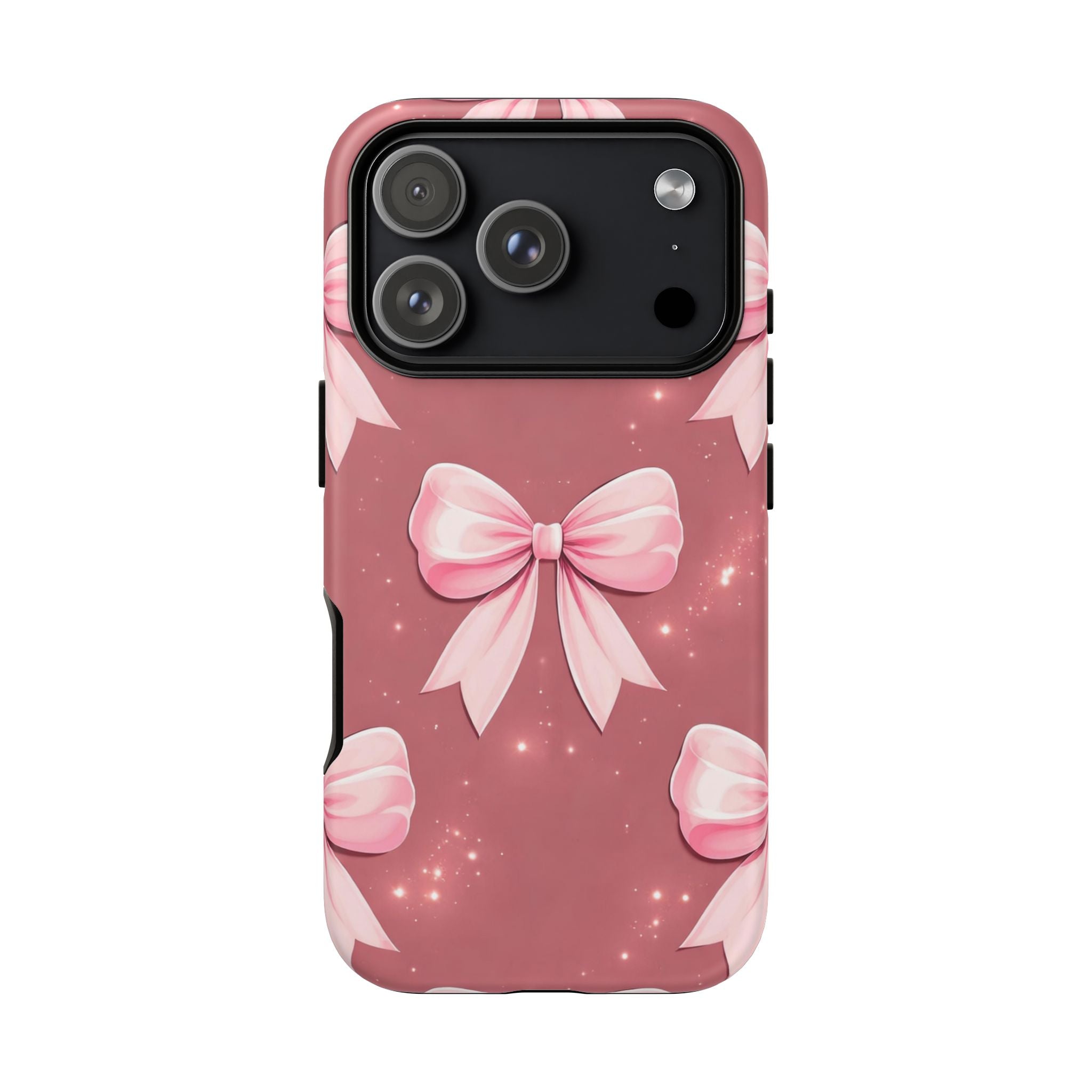 Pink Bow Phone Case, Coquette Aesthetic iPhone & Samsung Case, Cute Girly Pattern Case, Soft Girl Feminine Phone Cover