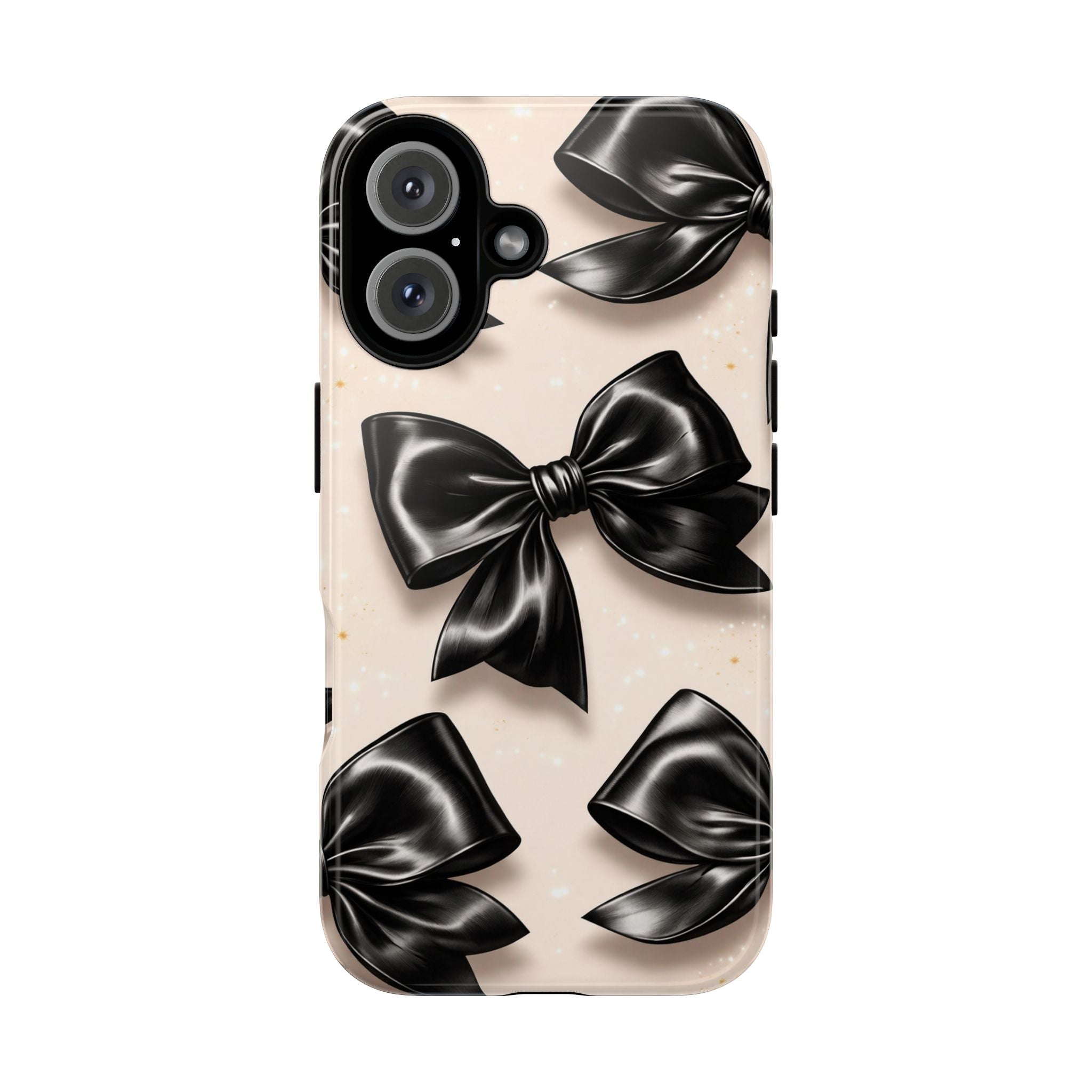 Black Bow Phone Case, Coquette Aesthetic iPhone & Samsung Case, Cute Girly Luxury Bow Cover, Feminine Minimalist Phone Case
