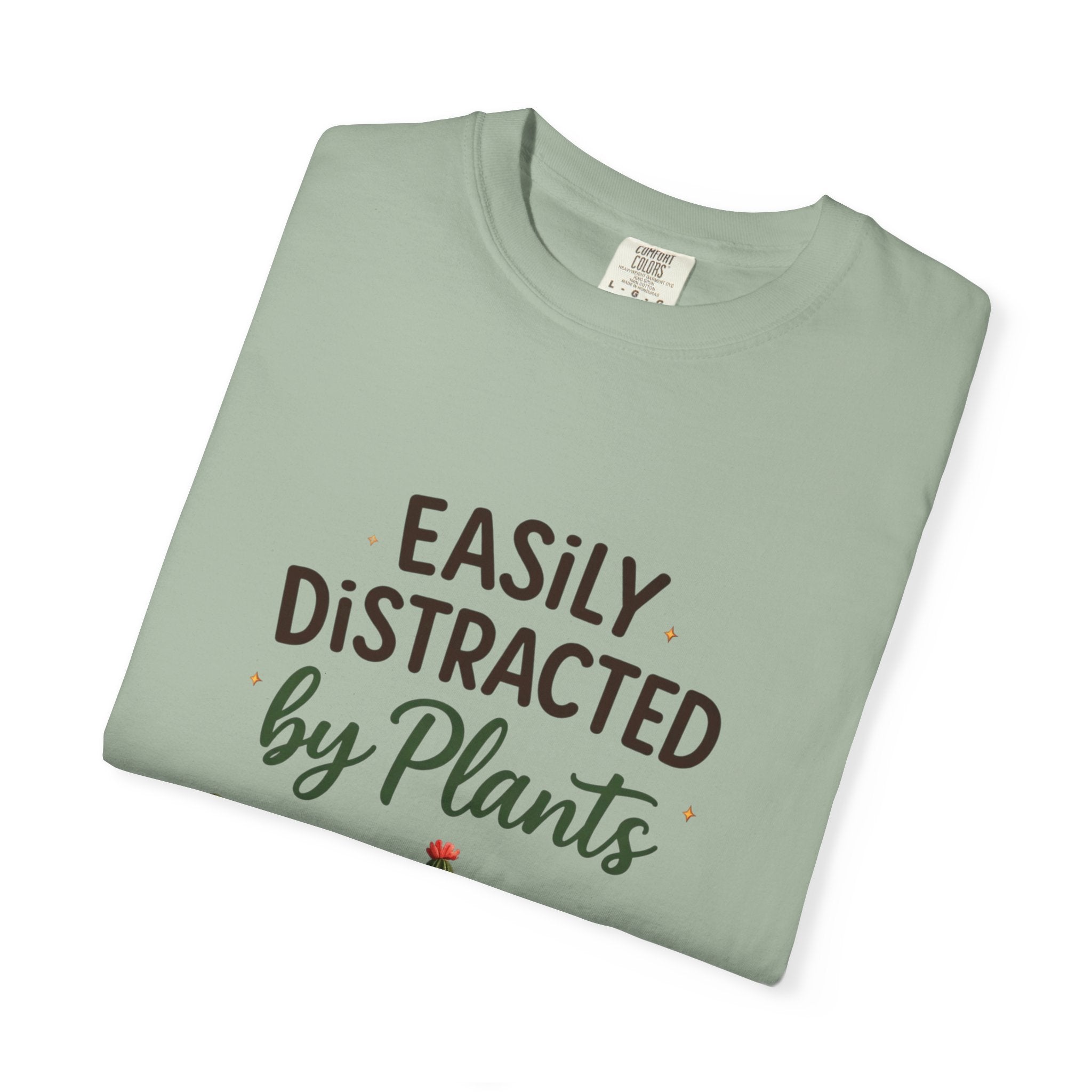 Easily Distracted By Plants Shirt, Plant Lover T-Shirt, Funny Plant Mom Tee, Botanical Lover Gift, Succulent Cactus Shirt, Unisex Graphic Tee