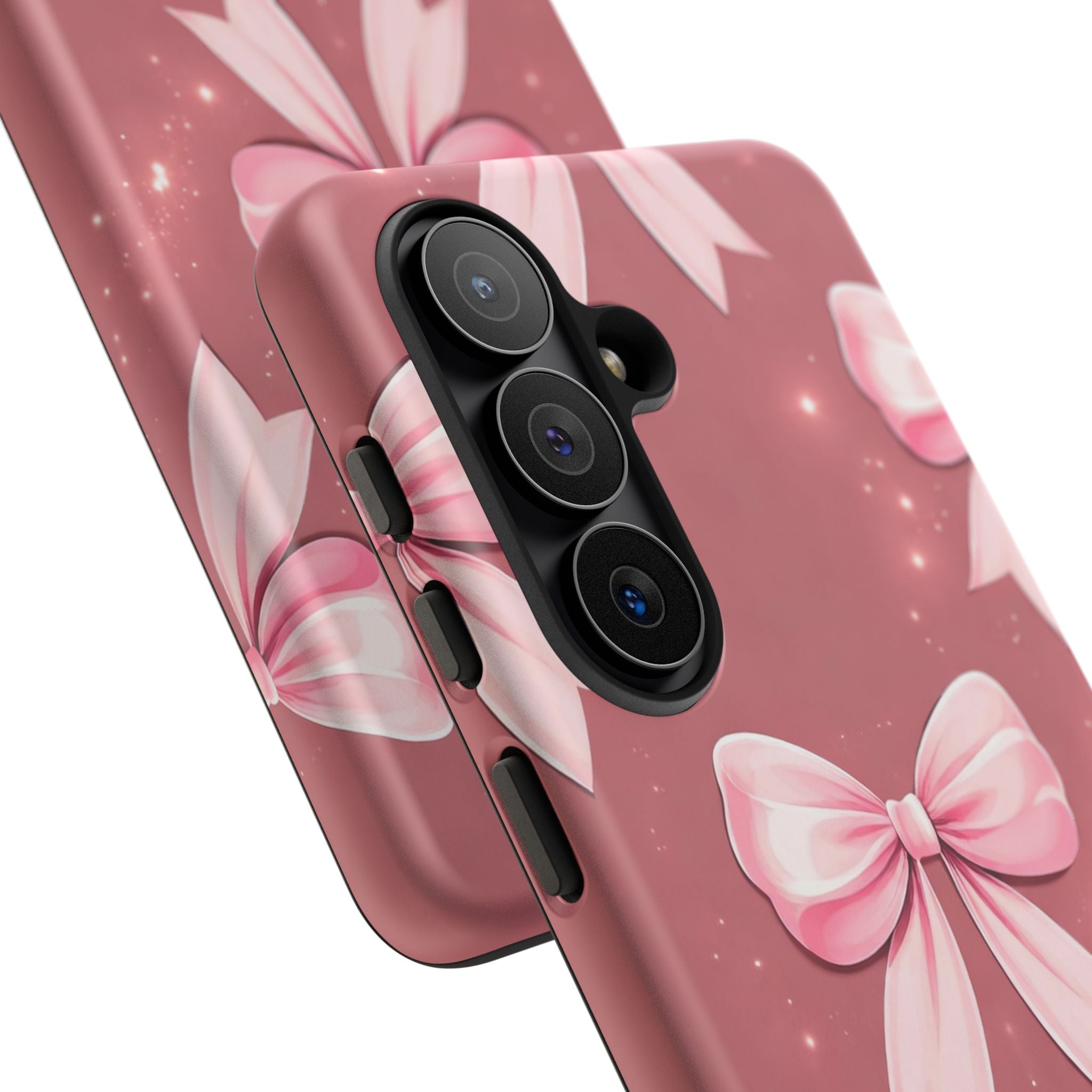 Pink Bow Phone Case, Coquette Aesthetic iPhone & Samsung Case, Cute Girly Pattern Case, Soft Girl Feminine Phone Cover