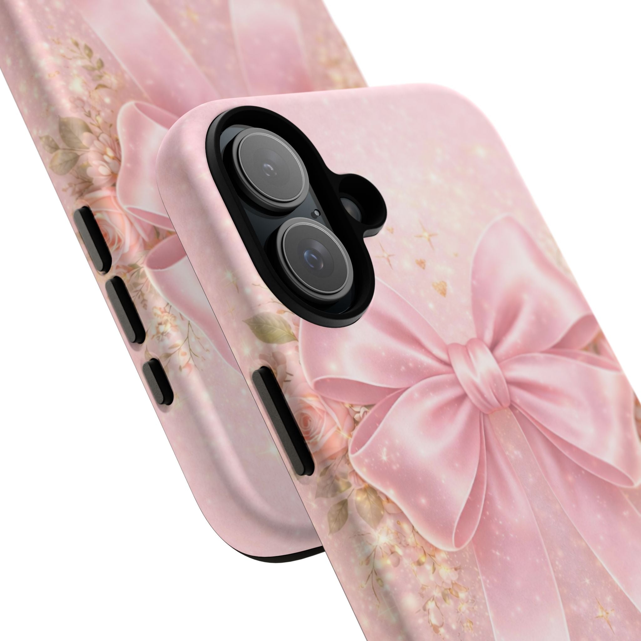 Coquette Pink Bow Phone Case, First Time Mom Aesthetic Case, Soft Girl iPhone Cover, Cute Feminine Mom Case