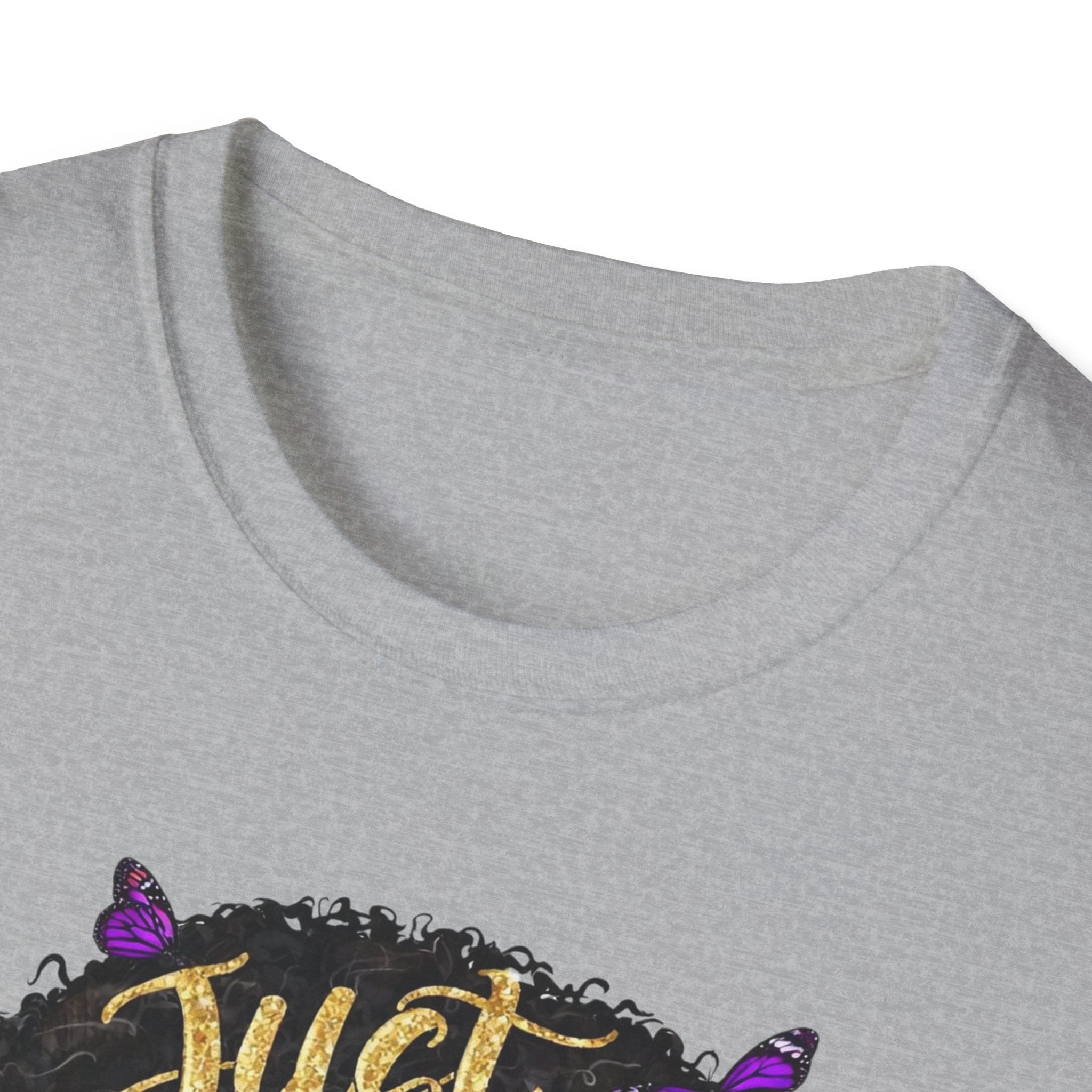 Redeemed Christian Afro Woman T-Shirt – Faith-Based Butterfly Design, Inspirational Black Woman Graphic Tee, Spiritual Gift for Women