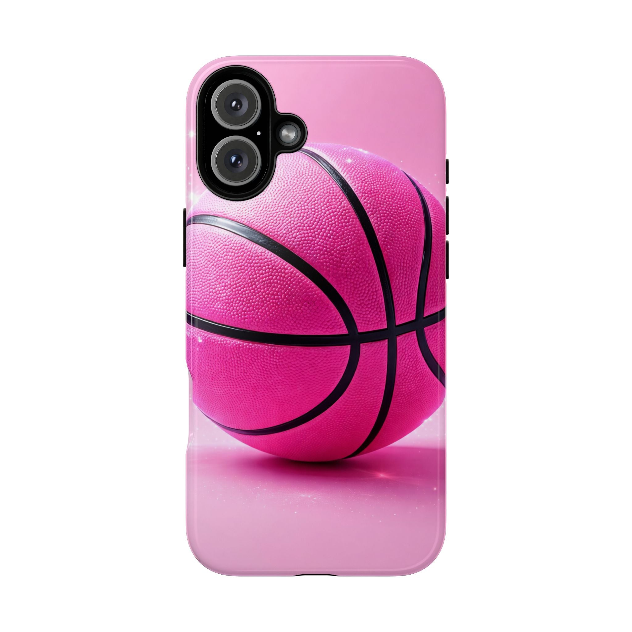 Pink Basketball Phone Case, Aesthetic Sports iPhone & Samsung Case, Cute Girly Athlete Case, Coquette Sport Phone Cover