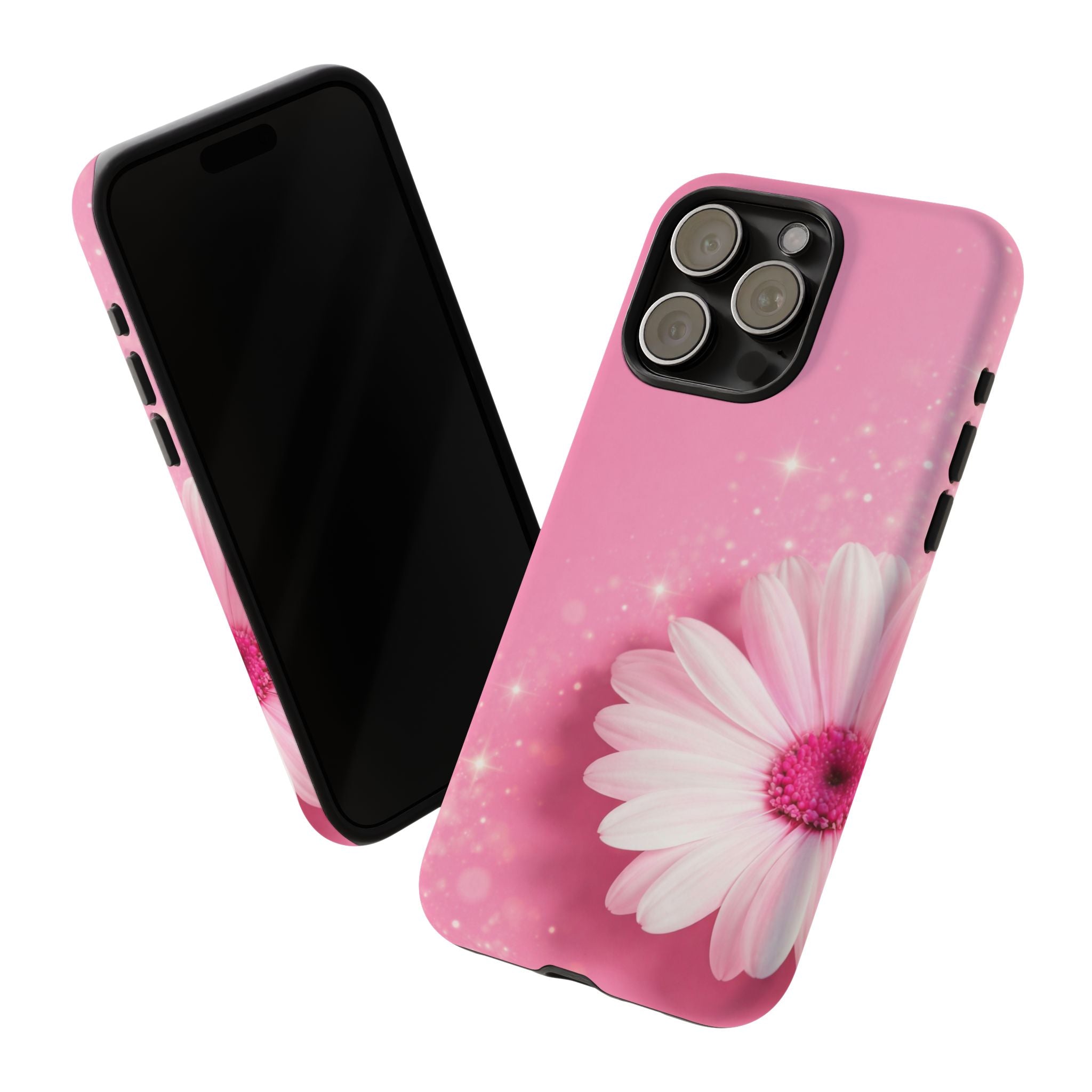Pink Daisy Phone Case, Aesthetic Floral iPhone & Samsung Case, Cute Flower Phone Cover, Soft Girl Coquette Case, Feminine Pink Case