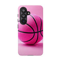 Pink Basketball Phone Case, Aesthetic Sports iPhone & Samsung Case, Cute Girly Athlete Case, Coquette Sport Phone Cover