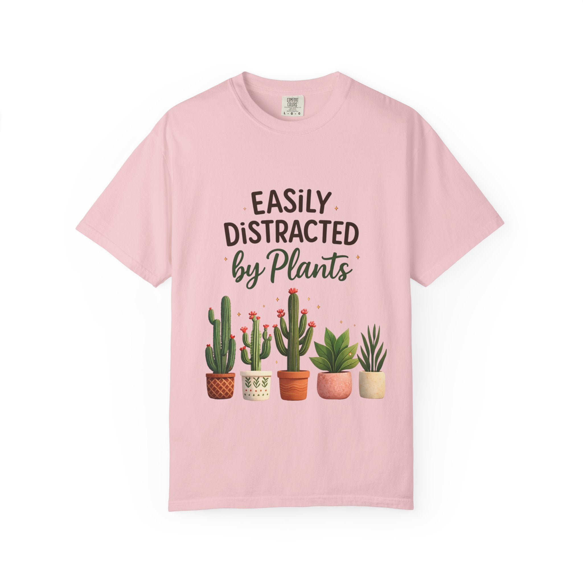 Easily Distracted By Plants Shirt, Plant Lover T-Shirt, Funny Plant Mom Tee, Botanical Lover Gift, Succulent Cactus Shirt, Unisex Graphic Tee