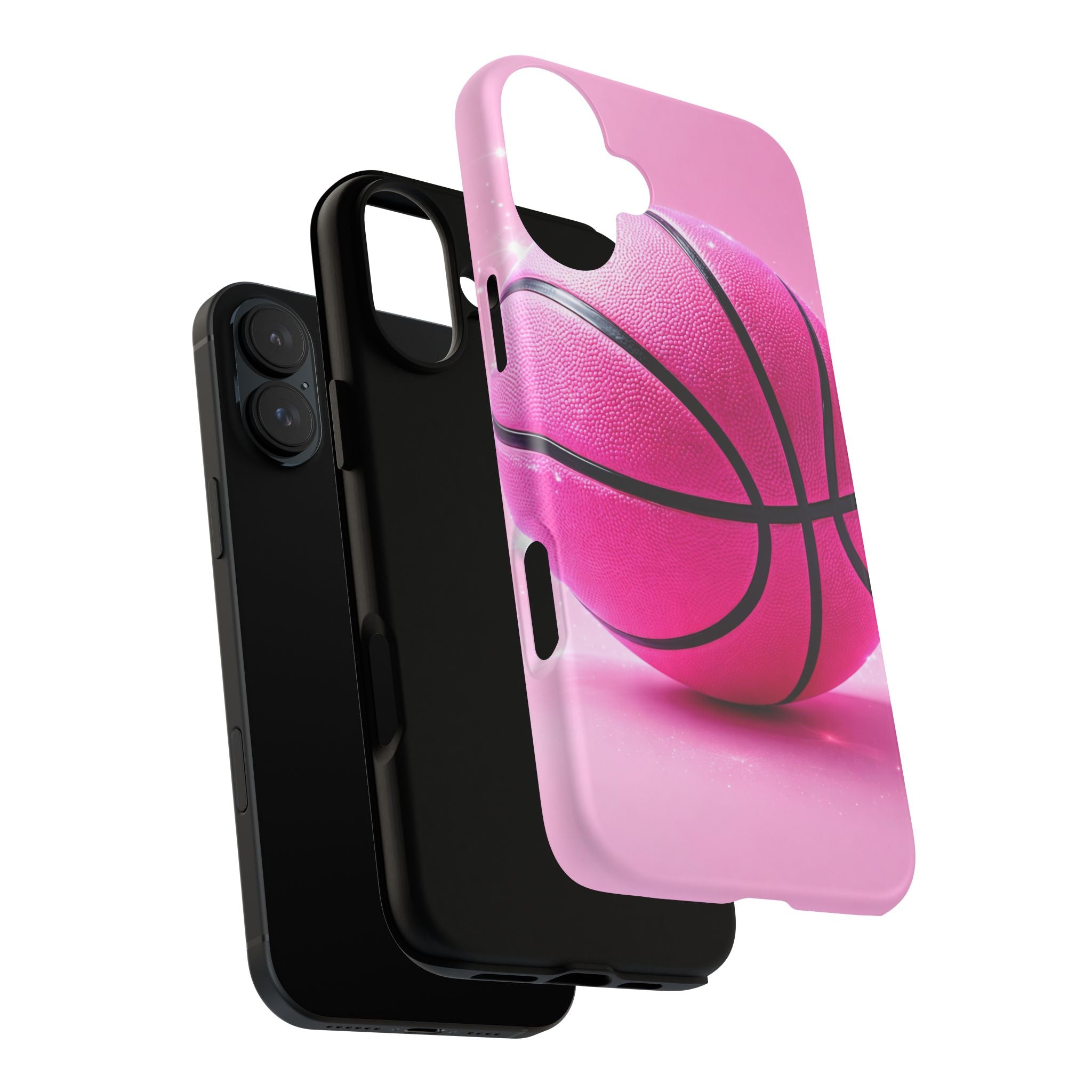 Pink Basketball Phone Case, Aesthetic Sports iPhone & Samsung Case, Cute Girly Athlete Case, Coquette Sport Phone Cover