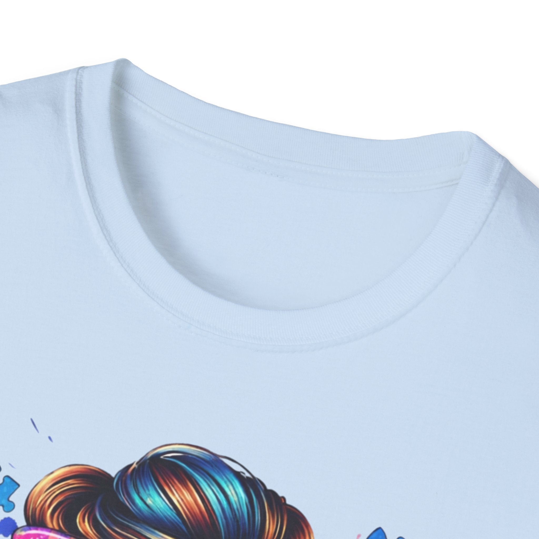 Autism Mom T-Shirt — Colorful Puzzle Heart Design for Proud Moms