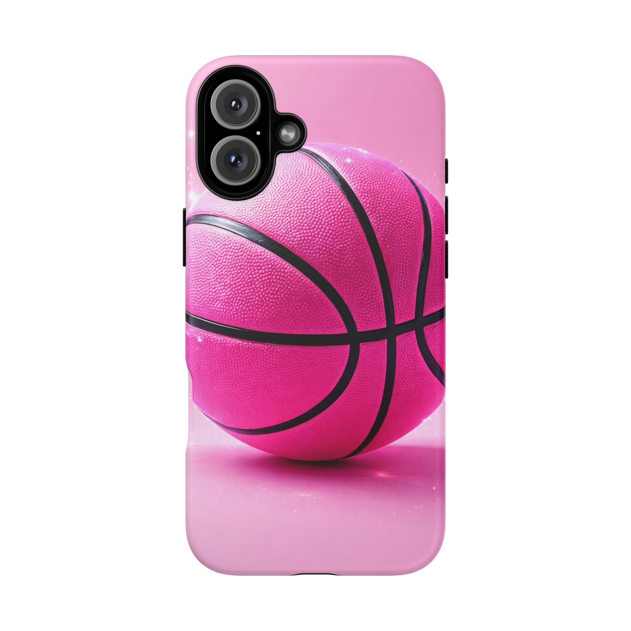 Pink Basketball Phone Case, Aesthetic Sports iPhone & Samsung Case, Cute Girly Athlete Case, Coquette Sport Phone Cover