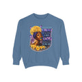 Even In The Midst I See God Sweatshirt – Faith-Based Floral Graphic Crewneck, Inspirational Christian Women’s Sweatshirt, Purple & Gold Aesthetic