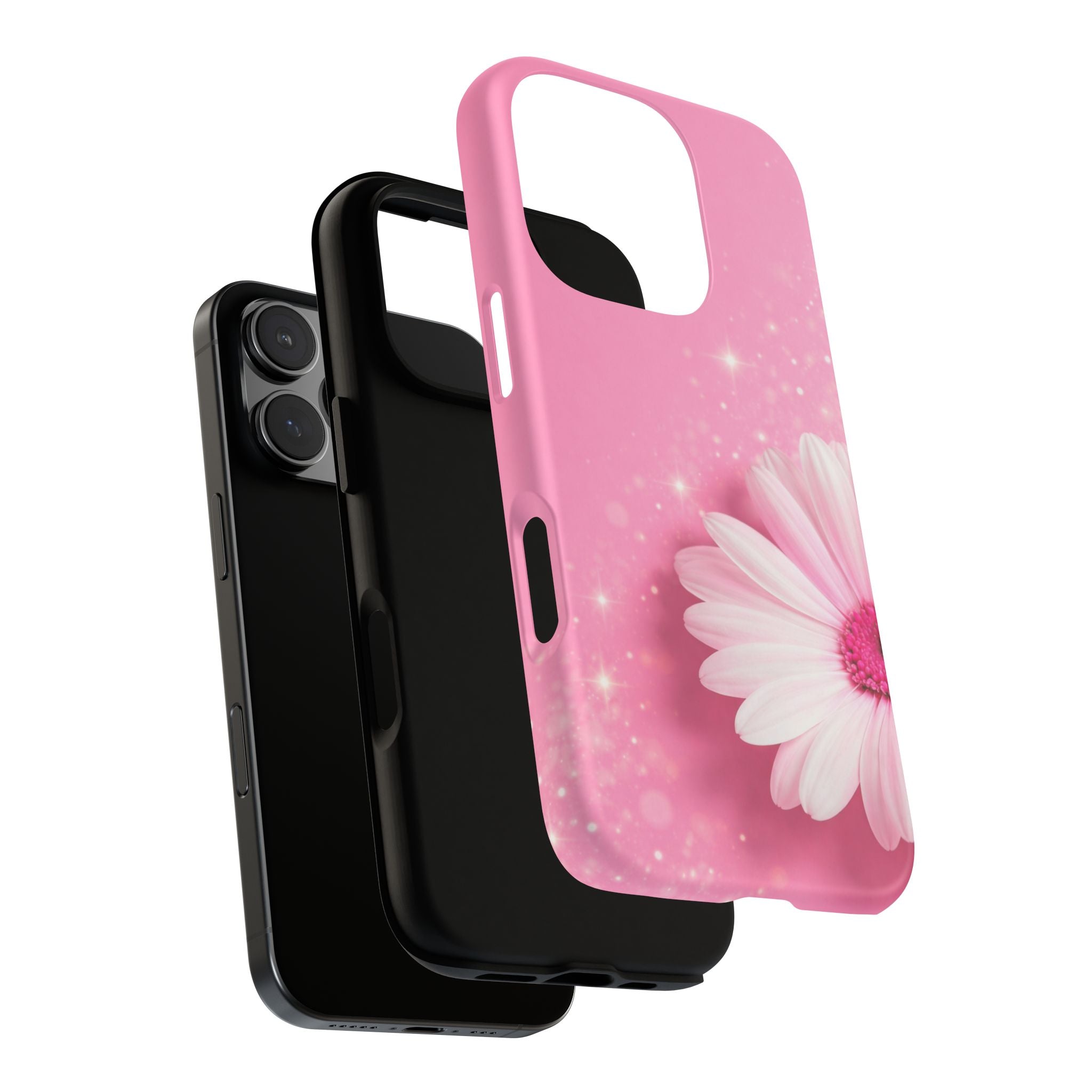 Pink Daisy Phone Case, Aesthetic Floral iPhone & Samsung Case, Cute Flower Phone Cover, Soft Girl Coquette Case, Feminine Pink Case