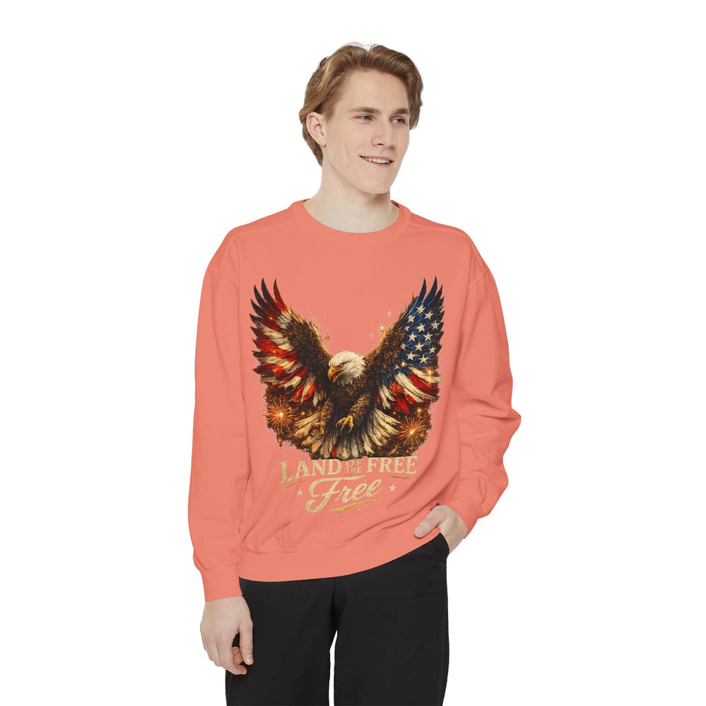 Patriotic Eagle Sweatshirt — Land of the Free Graphic Crewneck