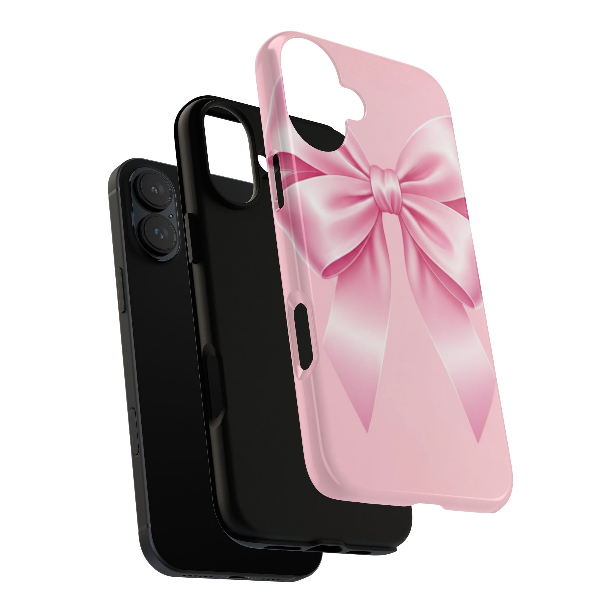 Coquette Pink Bow Phone Case, Cute Aesthetic iPhone Case, Soft Girl Bow Cover, Feminine Girly Phone Case