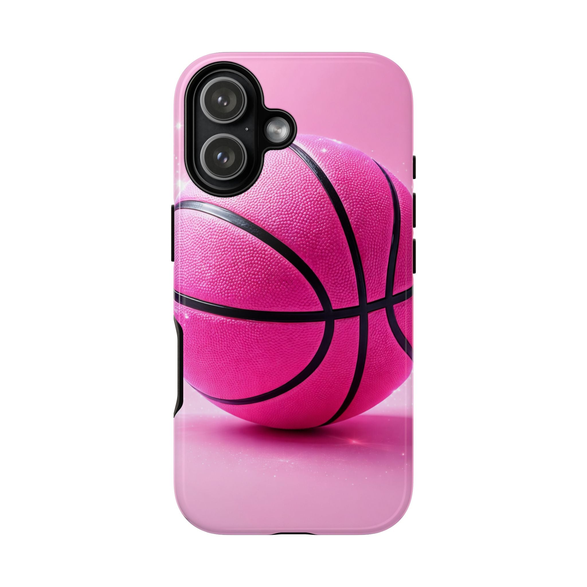 Pink Basketball Phone Case, Aesthetic Sports iPhone & Samsung Case, Cute Girly Athlete Case, Coquette Sport Phone Cover