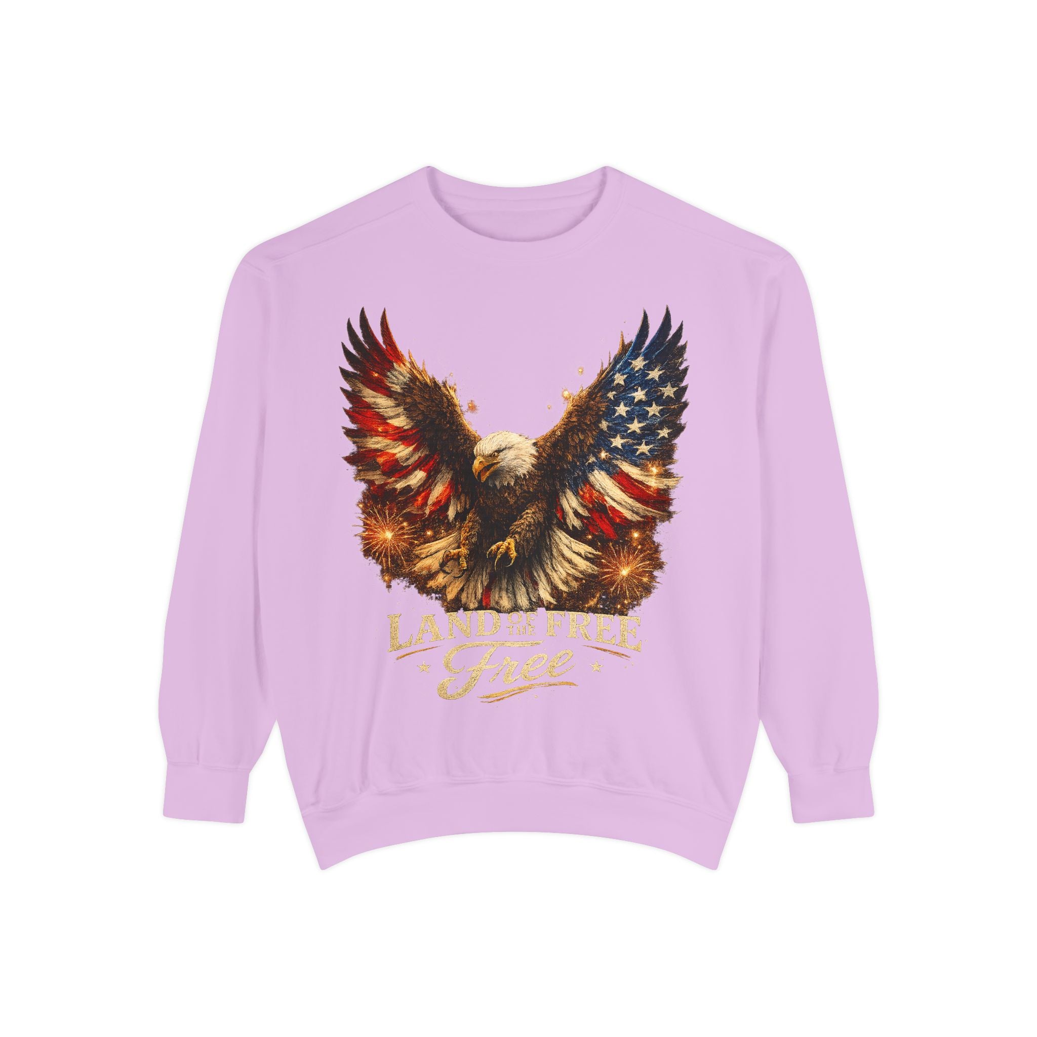 Patriotic Eagle Sweatshirt — Land of the Free Graphic Crewneck