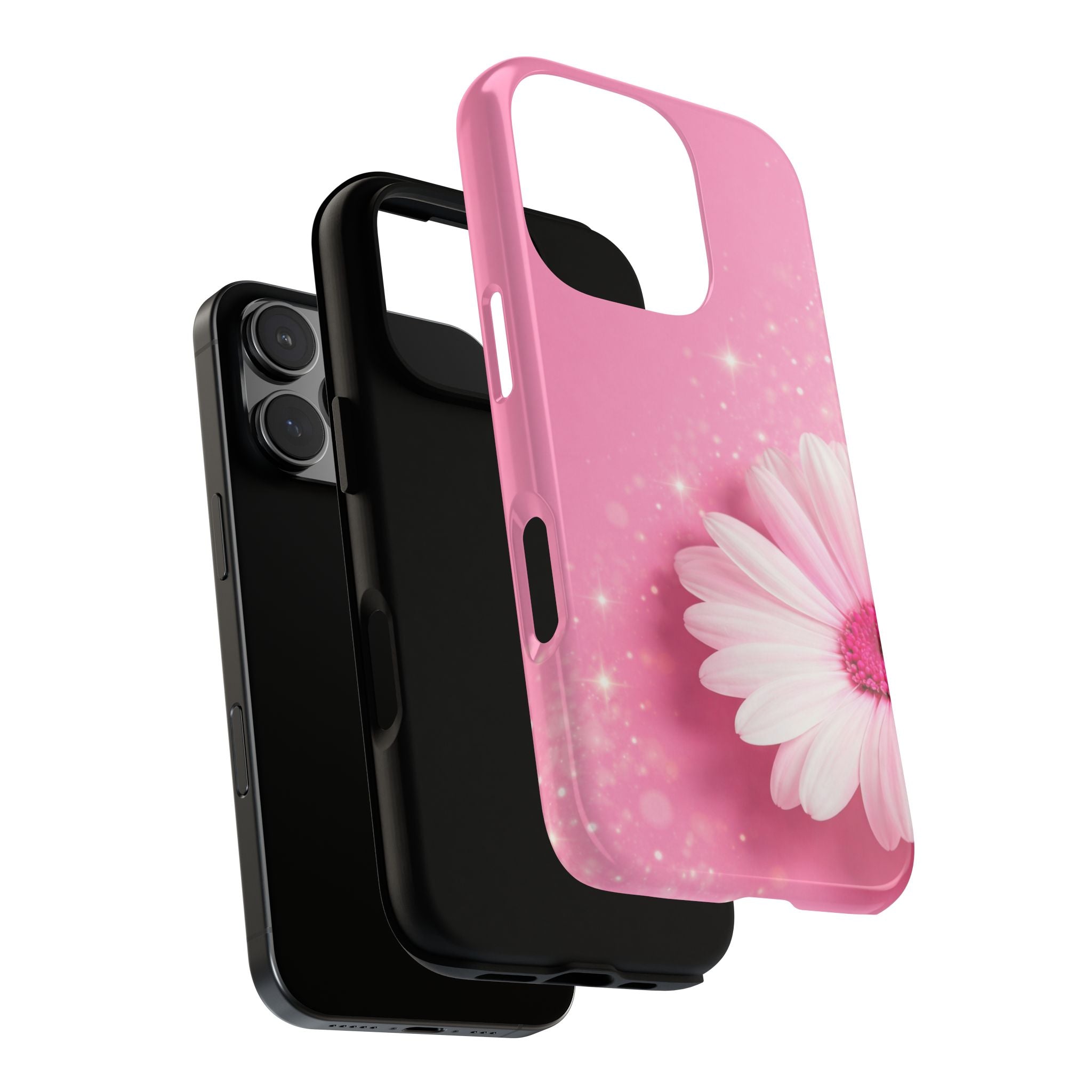 Pink Daisy Phone Case, Aesthetic Floral iPhone & Samsung Case, Cute Flower Phone Cover, Soft Girl Coquette Case, Feminine Pink Case
