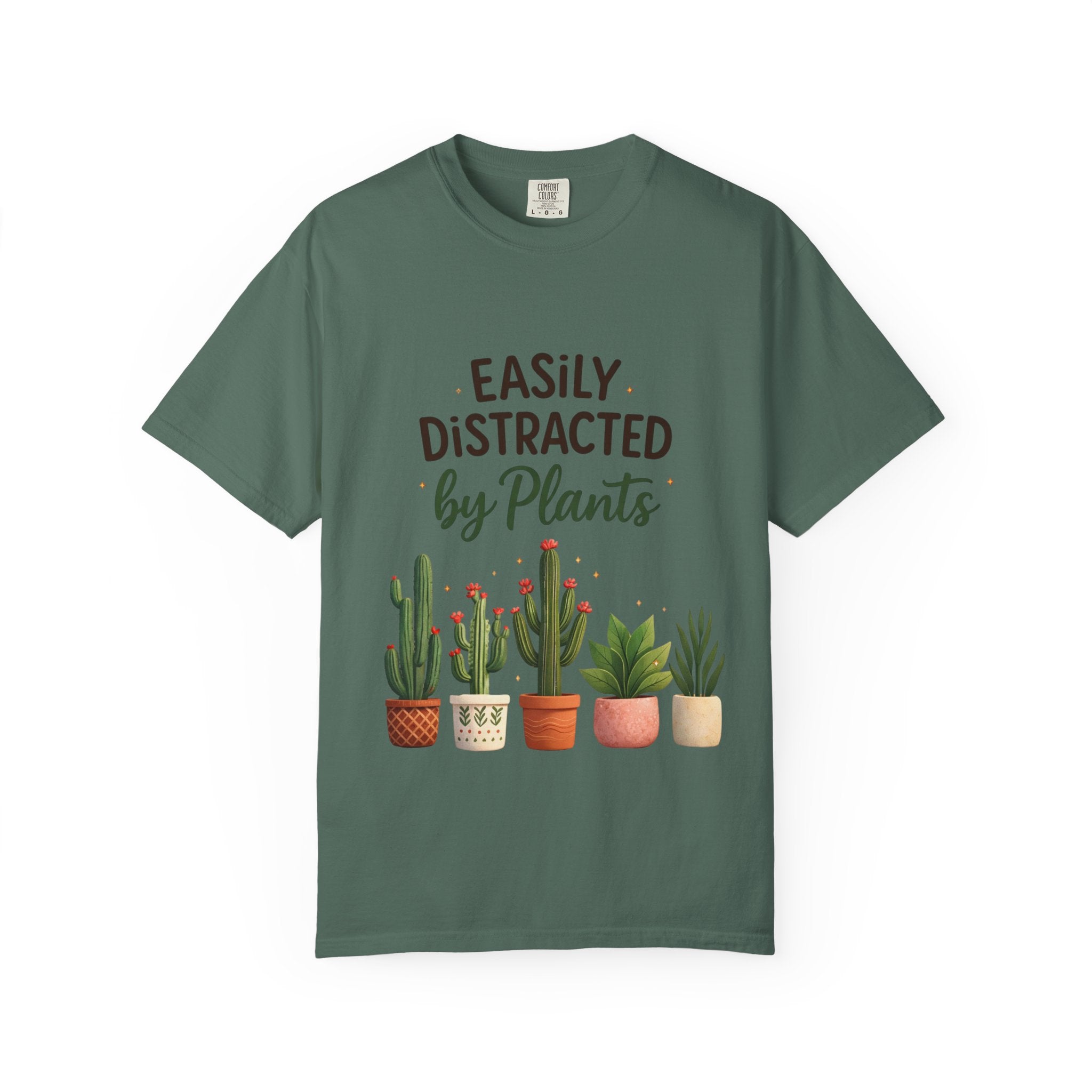 Easily Distracted By Plants Shirt, Plant Lover T-Shirt, Funny Plant Mom Tee, Botanical Lover Gift, Succulent Cactus Shirt, Unisex Graphic Tee