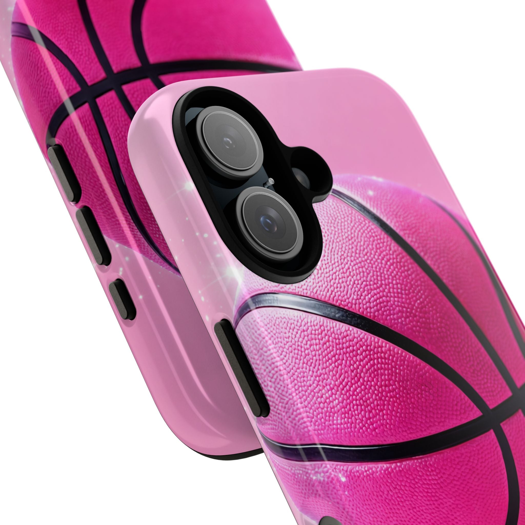 Pink Basketball Phone Case, Aesthetic Sports iPhone & Samsung Case, Cute Girly Athlete Case, Coquette Sport Phone Cover