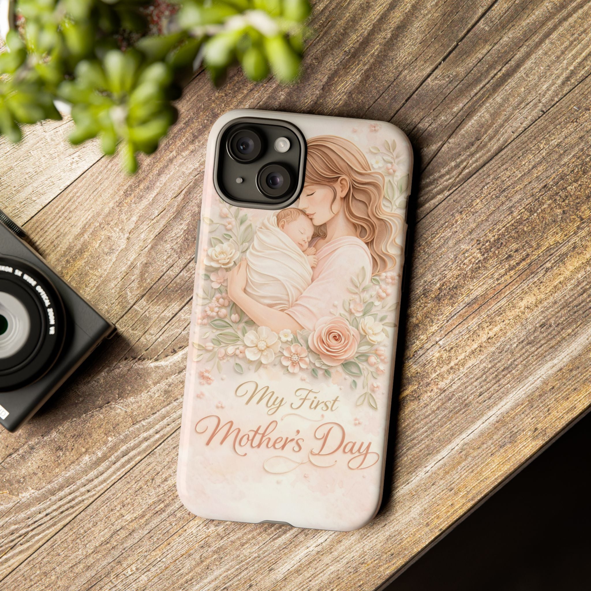 My First Mother's Day Floral Phone Case — Mom & Baby Protective Case