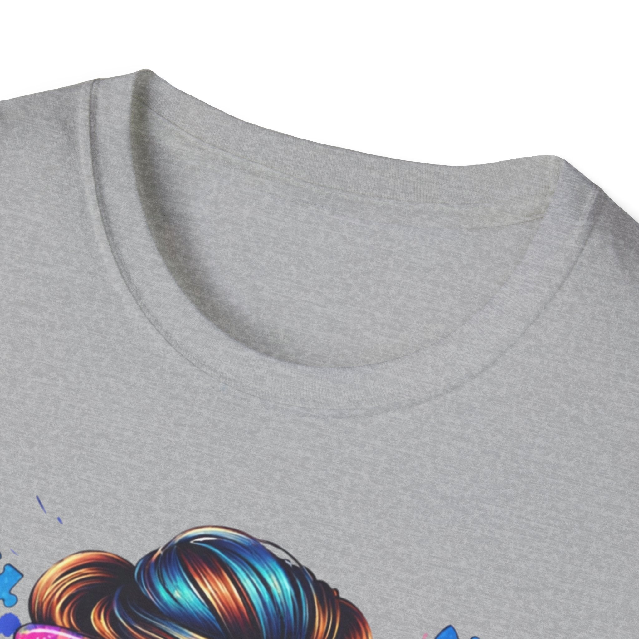 Autism Mom T-Shirt — Colorful Puzzle Heart Design for Proud Moms