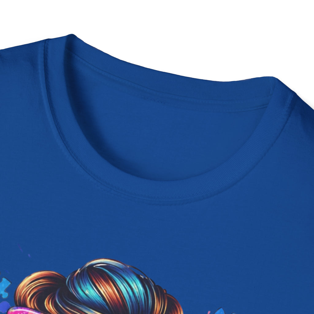 Autism Mom T-Shirt — Colorful Puzzle Heart Design for Proud Moms