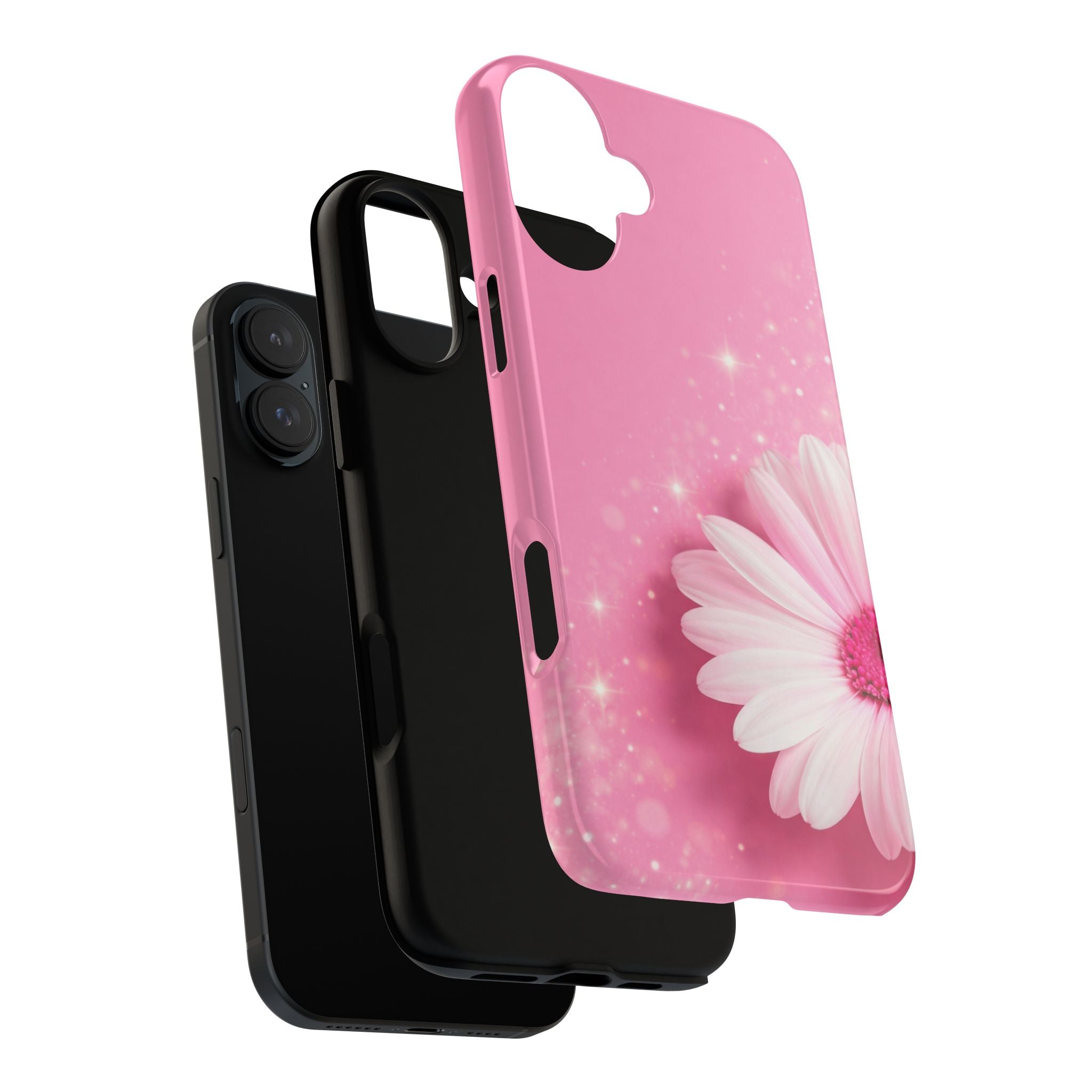 Pink Daisy Phone Case, Aesthetic Floral iPhone & Samsung Case, Cute Flower Phone Cover, Soft Girl Coquette Case, Feminine Pink Case