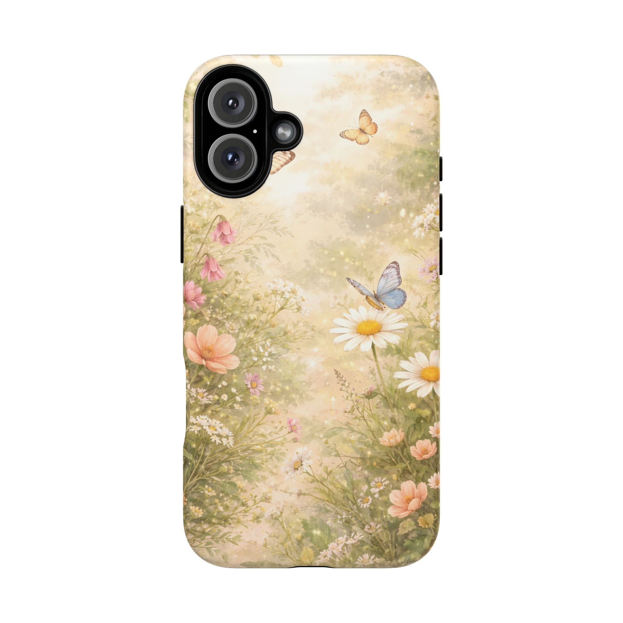 Cottagecore Wildflower Butterfly Phone Case – Vintage Floral Nature Aesthetic iPhone Case, Dreamy Woodland Flower Phone Cover