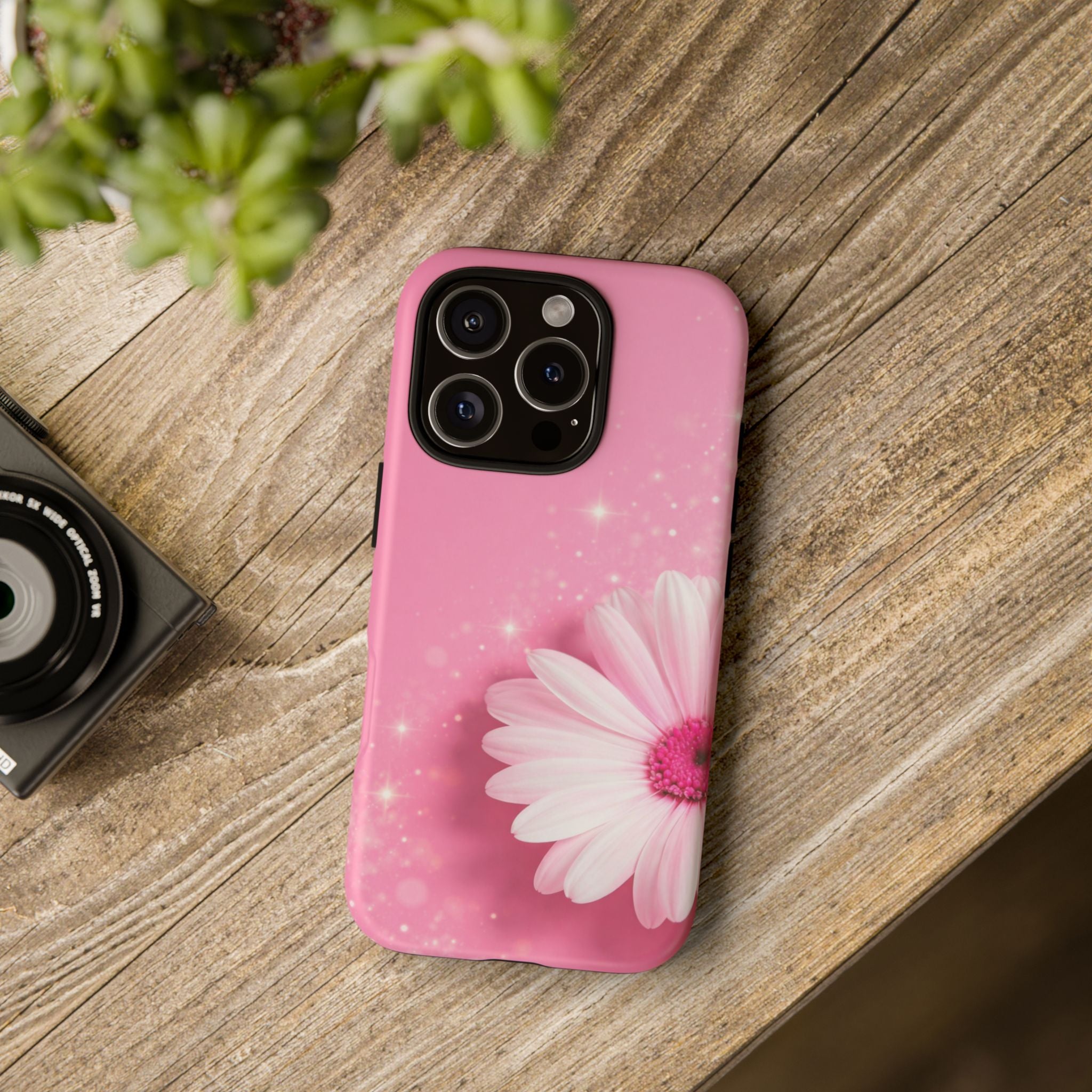Pink Daisy Phone Case, Aesthetic Floral iPhone & Samsung Case, Cute Flower Phone Cover, Soft Girl Coquette Case, Feminine Pink Case