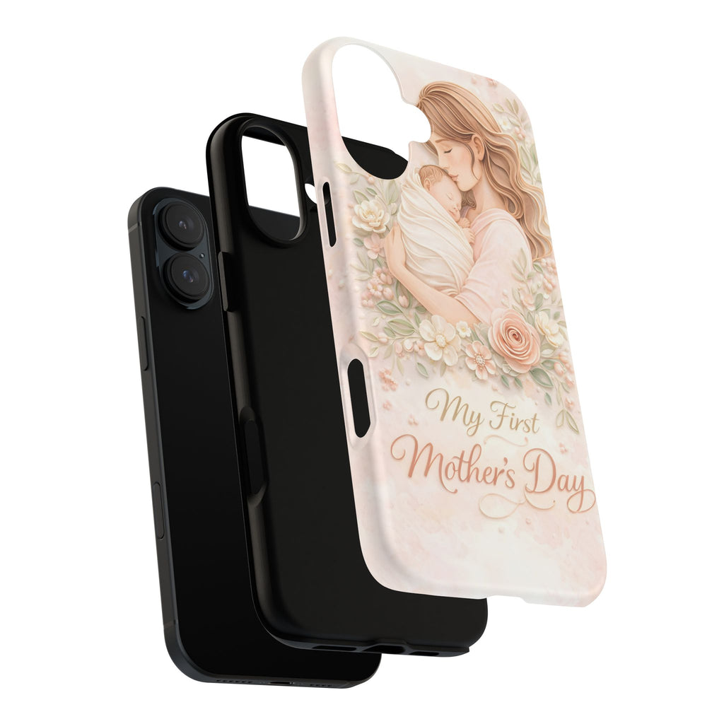 My First Mother's Day Floral Phone Case — Mom & Baby Protective Case