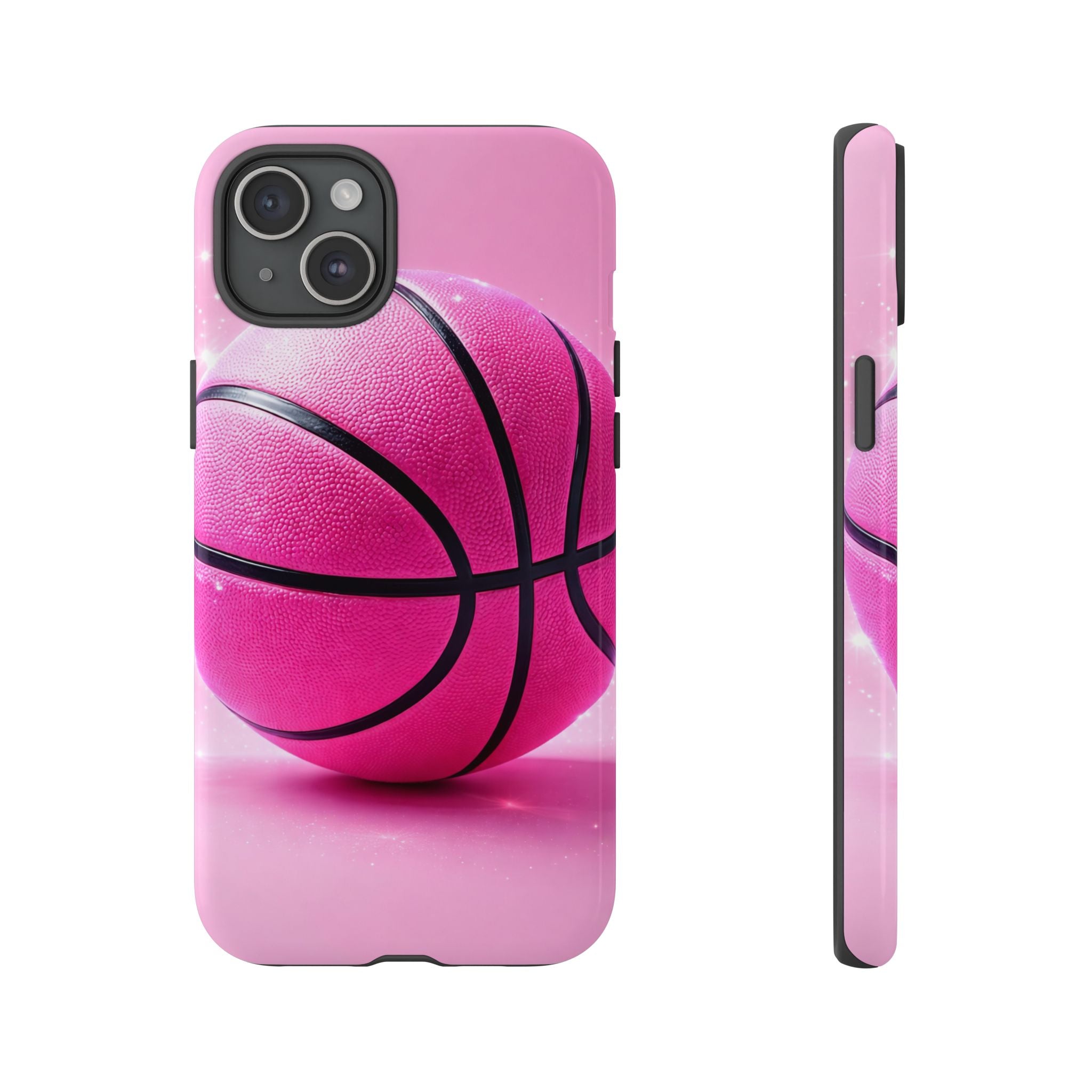 Pink Basketball Phone Case, Aesthetic Sports iPhone & Samsung Case, Cute Girly Athlete Case, Coquette Sport Phone Cover