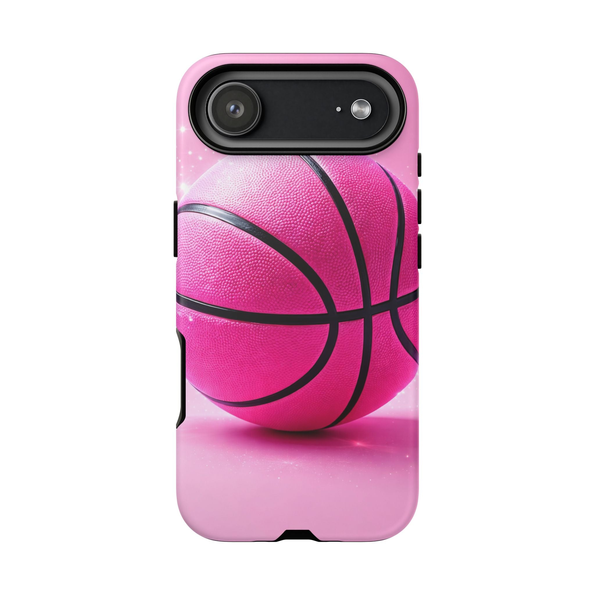 Pink Basketball Phone Case, Aesthetic Sports iPhone & Samsung Case, Cute Girly Athlete Case, Coquette Sport Phone Cover