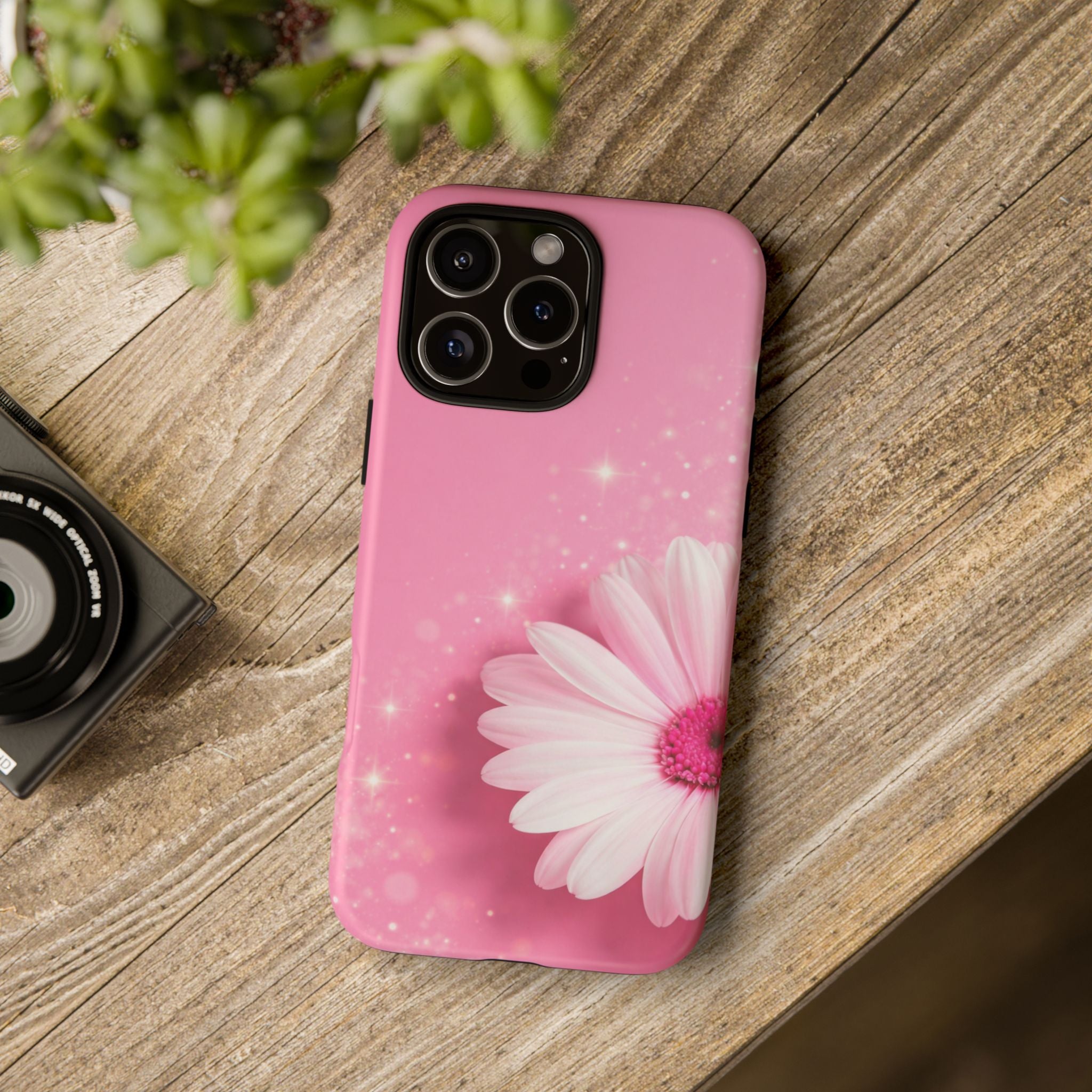 Pink Daisy Phone Case, Aesthetic Floral iPhone & Samsung Case, Cute Flower Phone Cover, Soft Girl Coquette Case, Feminine Pink Case