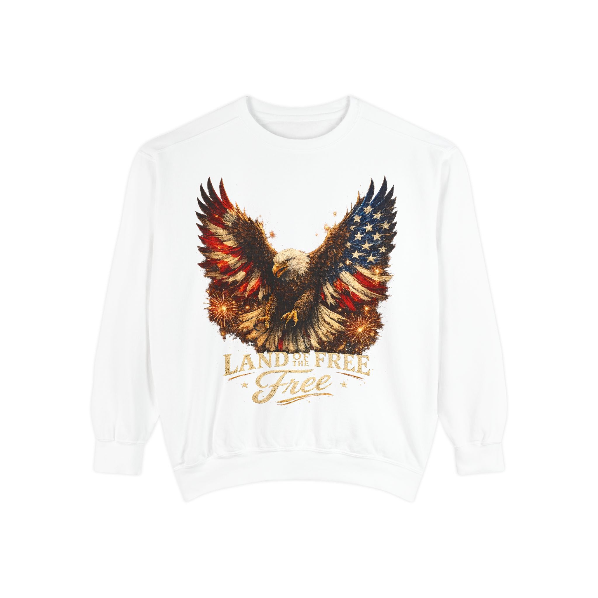 Patriotic Eagle Sweatshirt — Land of the Free Graphic Crewneck