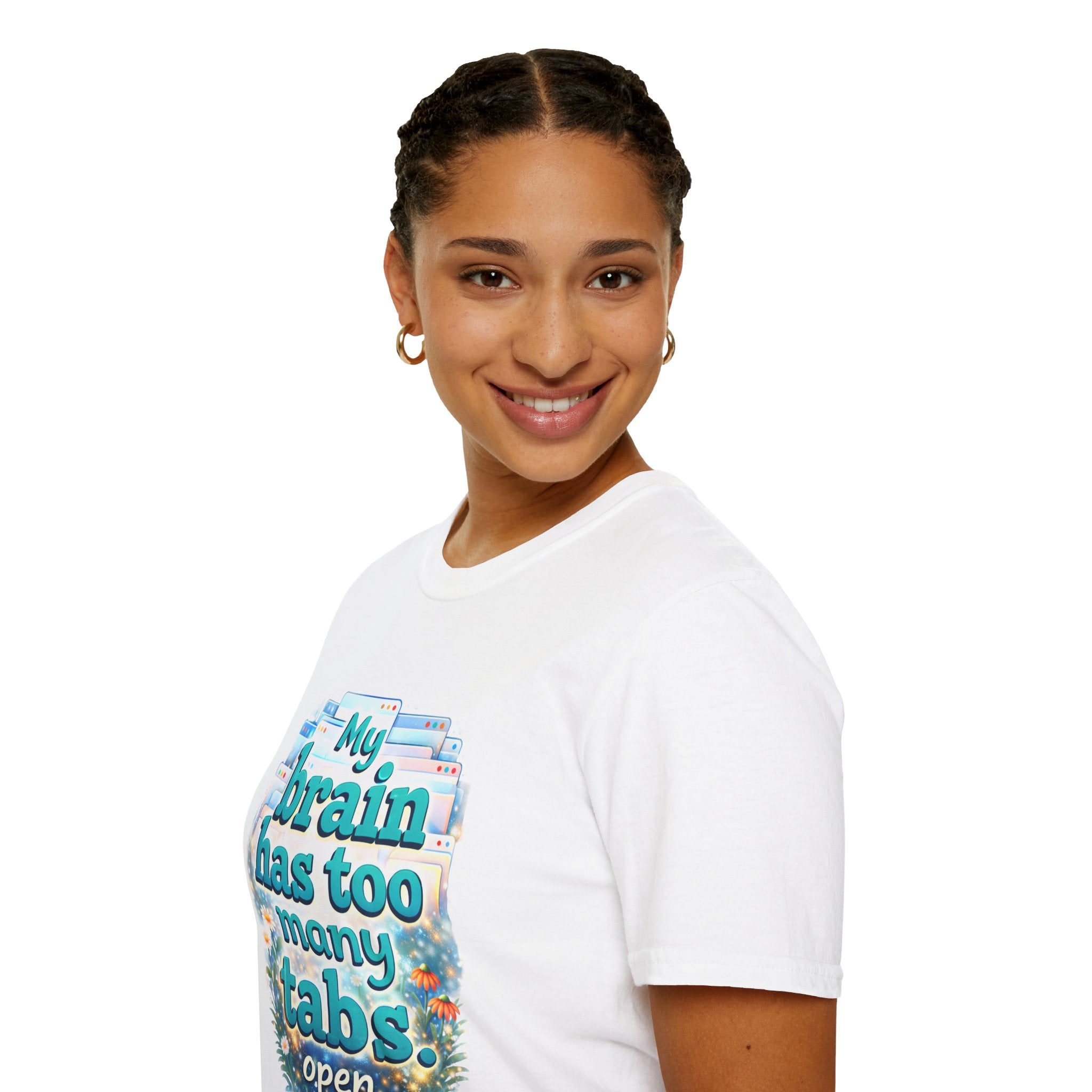 My Brain Has Too Many Tabs Open Shirt – Funny Overthinking Tee, ADHD Humor T-Shirt, Relatable Mental Health Graphic Tee, Cute Aesthetic Shirt