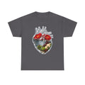 Floral Anatomical Heart T-Shirt — Botanical Heart Illustration Tee