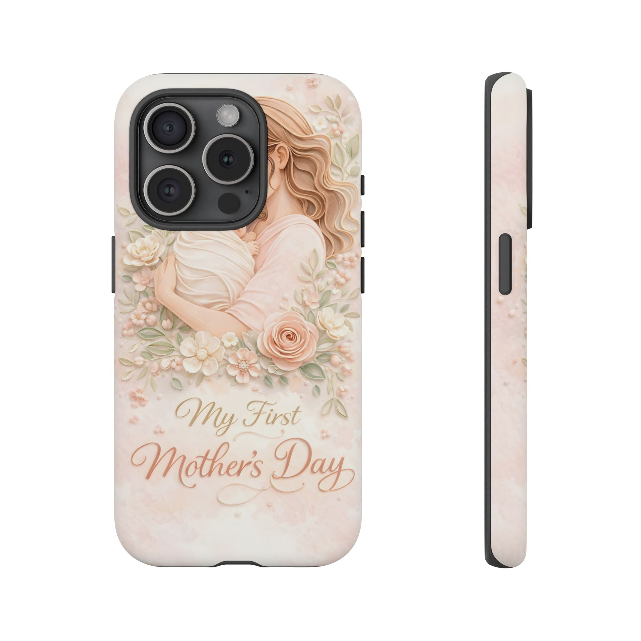 My First Mother's Day Floral Phone Case — Mom & Baby Protective Case