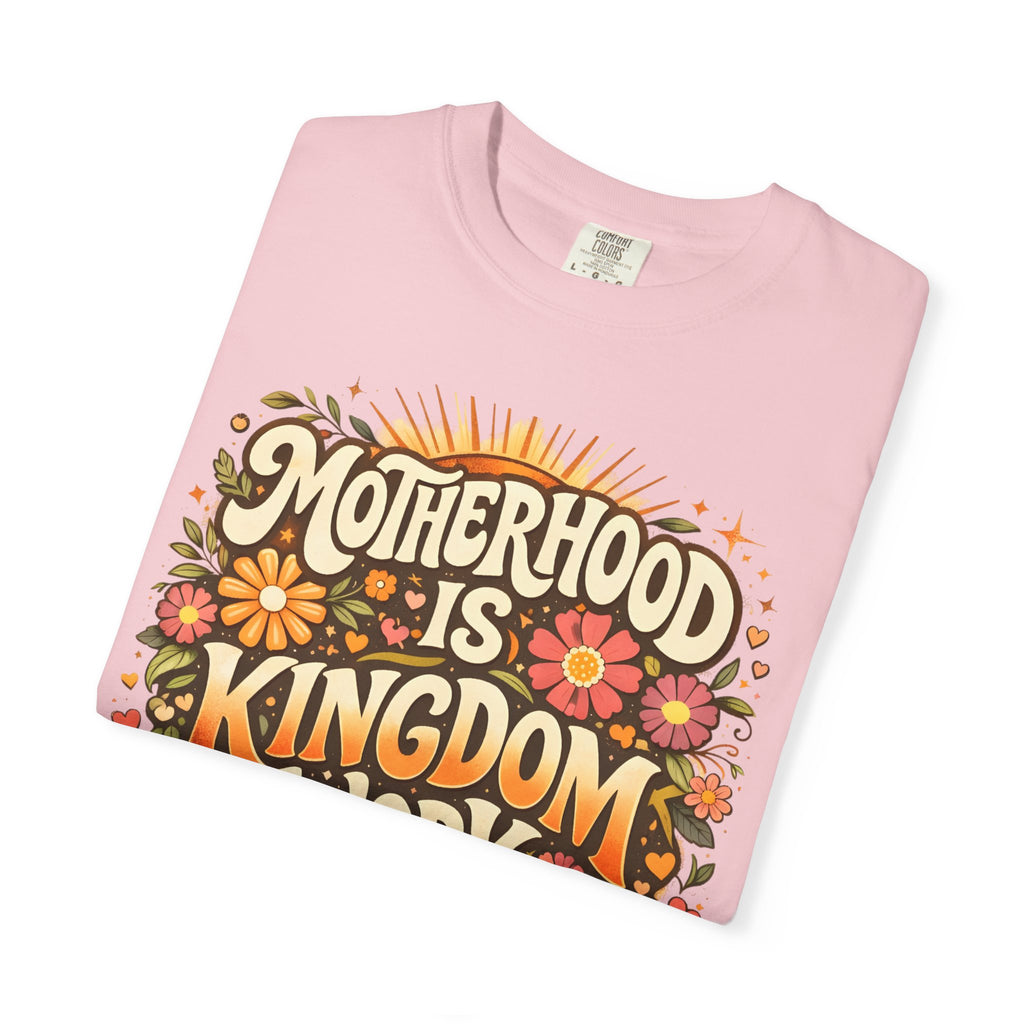 Motherhood Is Kingdom Work T-Shirt — Christian Mom Graphic Tee (Proverbs 31:27)
