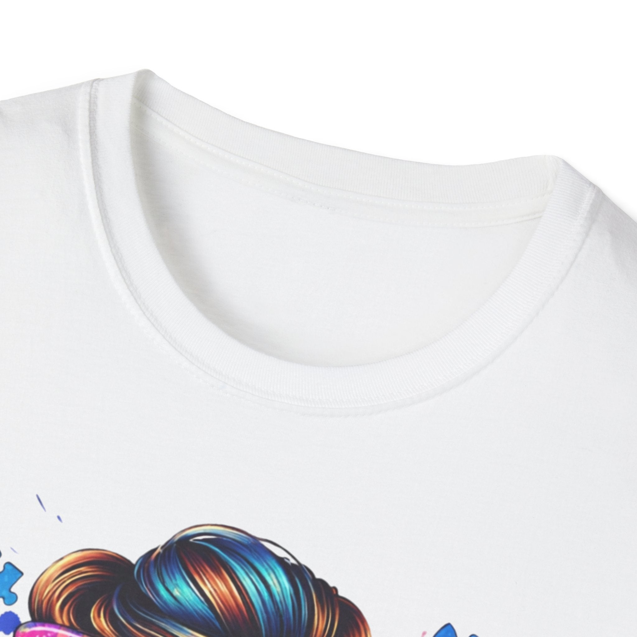 Autism Mom T-Shirt — Colorful Puzzle Heart Design for Proud Moms