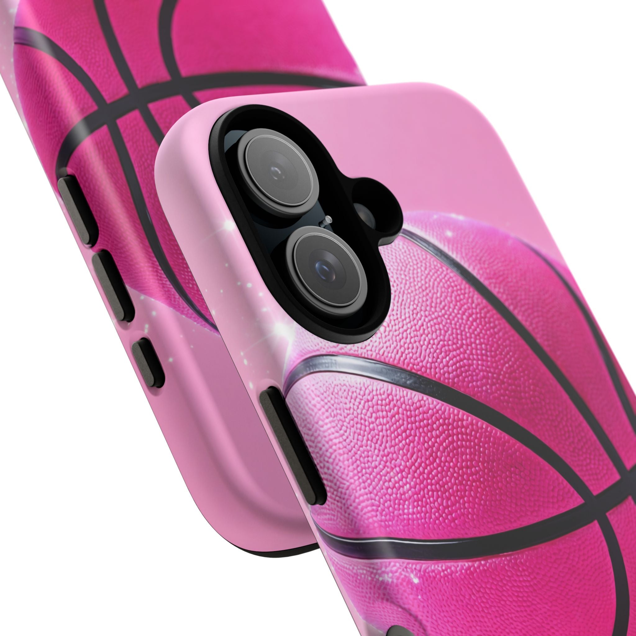 Pink Basketball Phone Case, Aesthetic Sports iPhone & Samsung Case, Cute Girly Athlete Case, Coquette Sport Phone Cover
