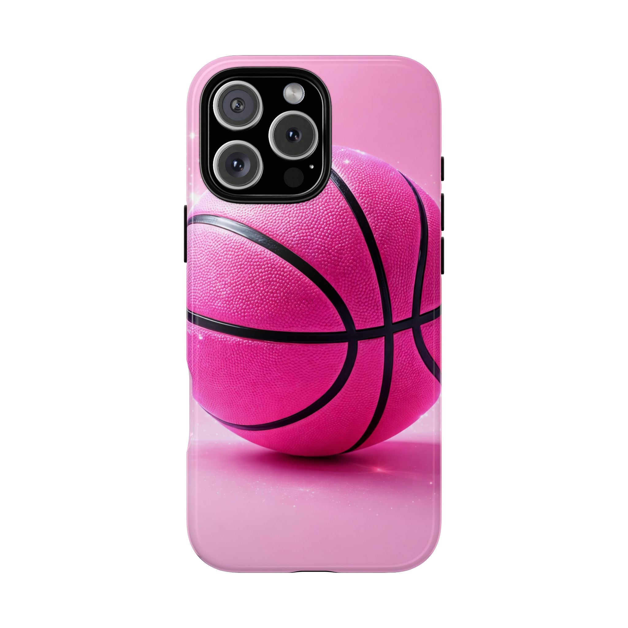Pink Basketball Phone Case, Aesthetic Sports iPhone & Samsung Case, Cute Girly Athlete Case, Coquette Sport Phone Cover