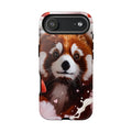 Red Panda with Strawberries Tough Phone Case — Cute Protective Phone Case
